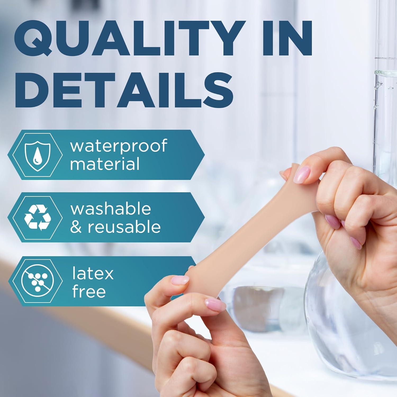 Protectores de Dedos de Gel Homergy - 6 Mangas Beige para Alivio