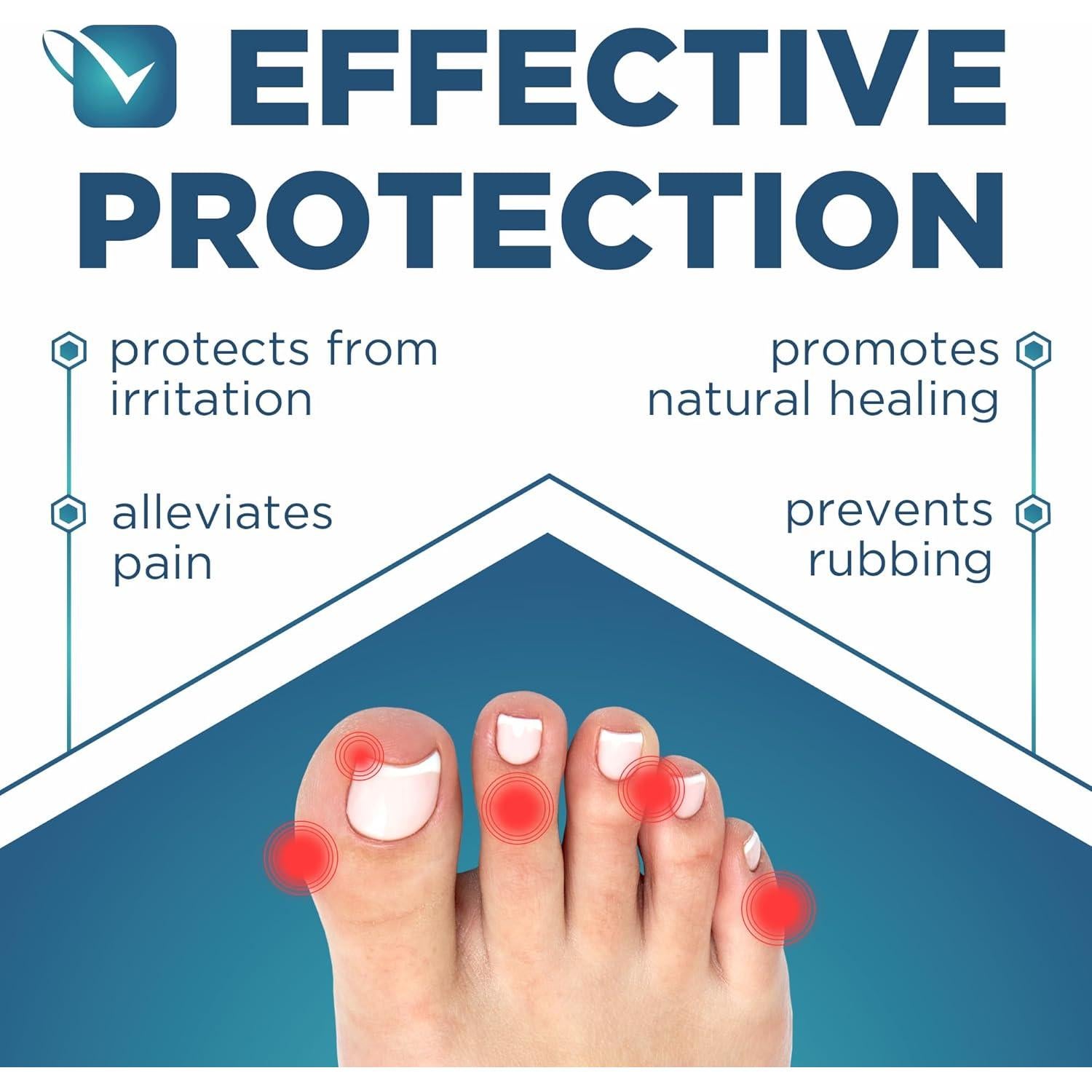 Protectores de Dedos de Gel Homergy - 6 Mangas Beige para Alivio