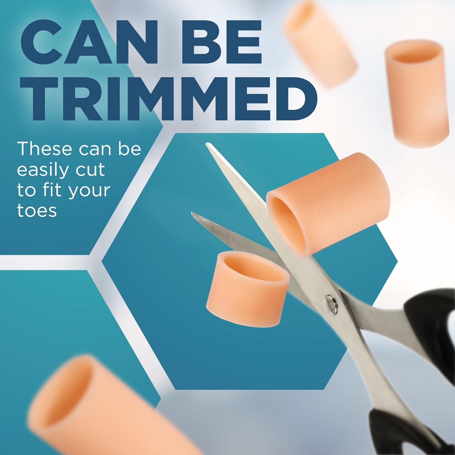 Protectores de Dedos de Gel Homergy - 6 Mangas Beige para Alivio