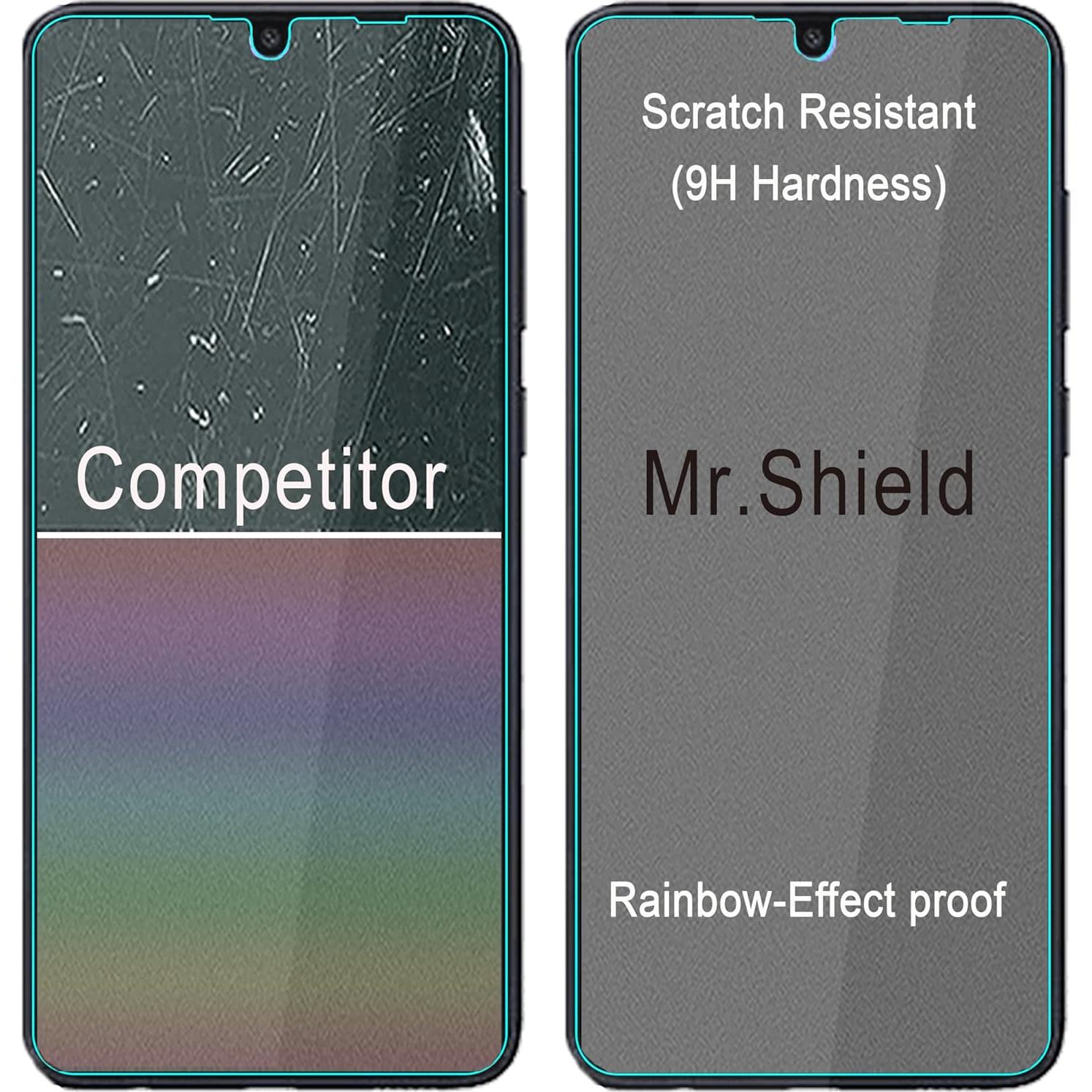 Mr.Shield Protector de Pantalla Vidrio Templado para Samsung Galaxy A05 - Paquete de 3