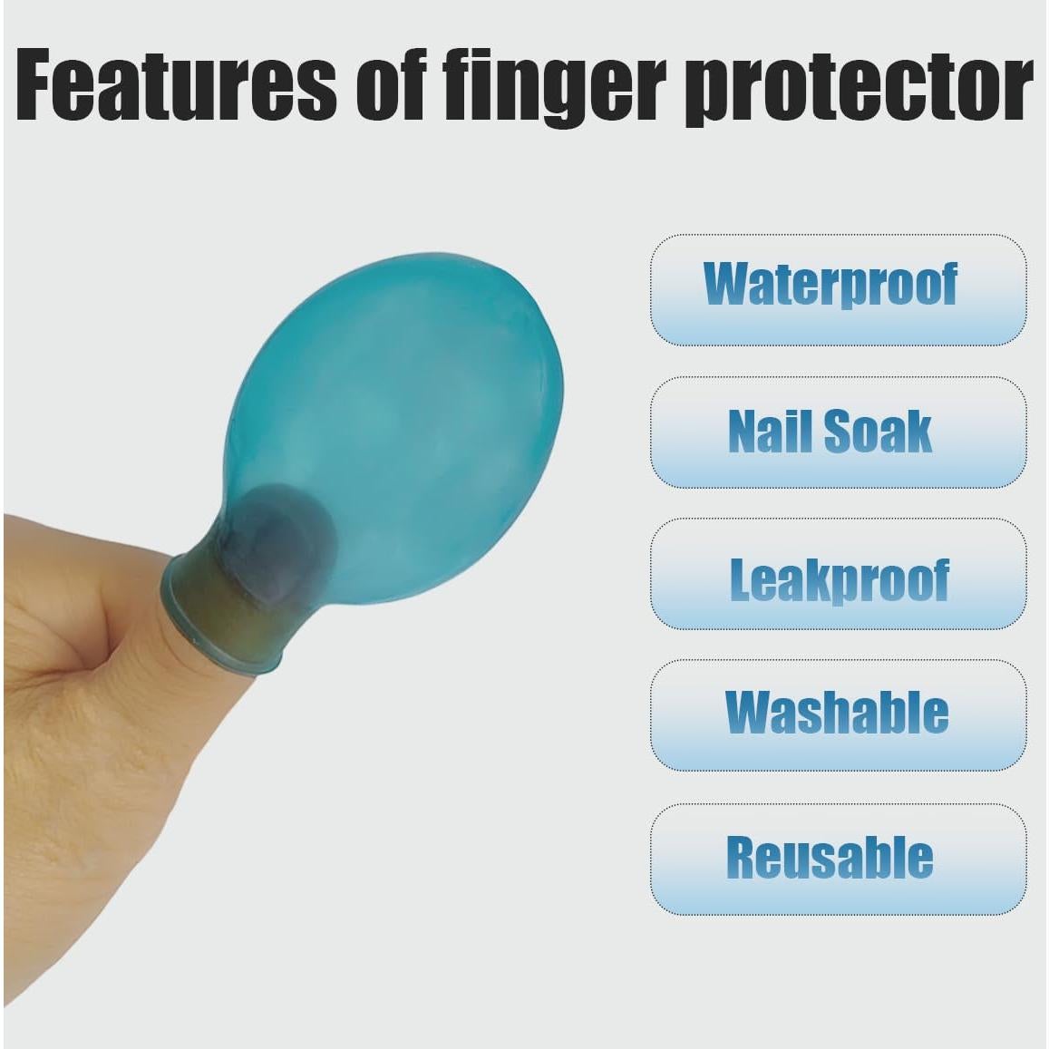 Manga Impermeable para Dedos GYZC - 4 Unidades Silicona Reutilizable