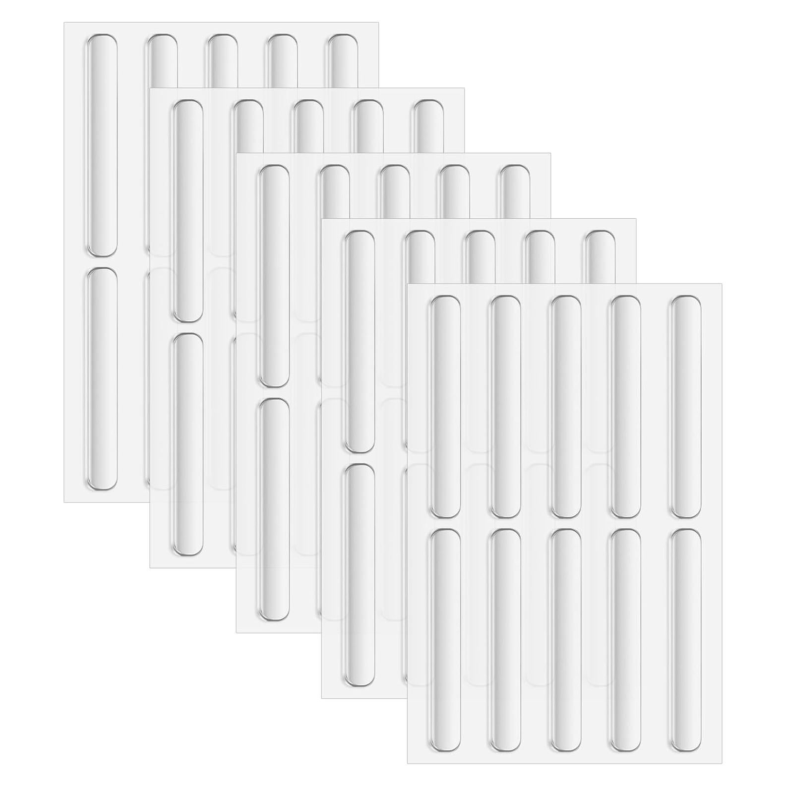 50 Topes de Puerta de Gabinete YEWANG Autoadhesivos 6.35x1.02 cm