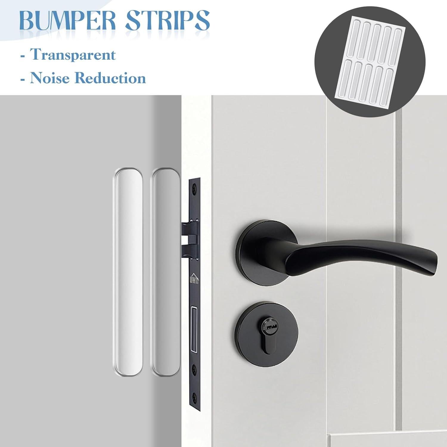 50 Topes de Puerta de Gabinete YEWANG Autoadhesivos 6.35x1.02 cm