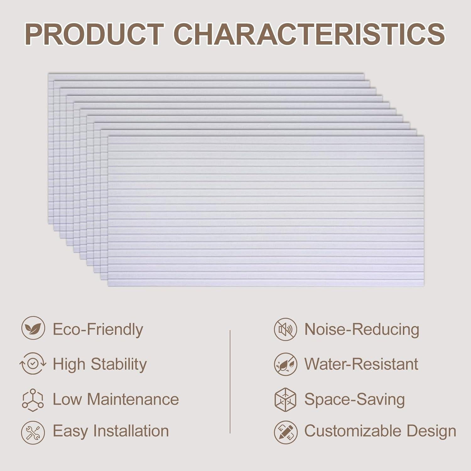 Paquete de 10 Paneles Acústicos 48x24 cm Aislantes de Sonido Gris