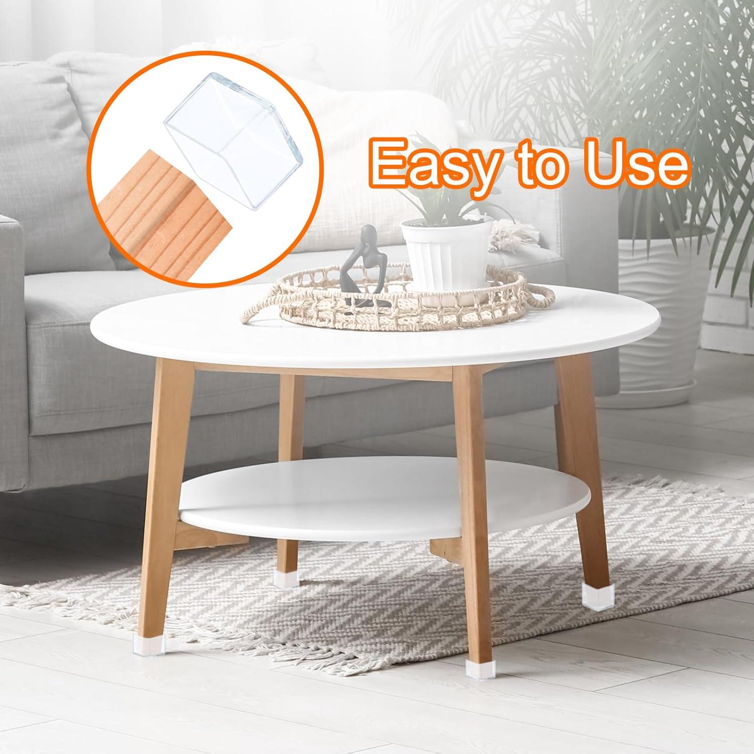 16 Protectores de Suelo de Silicona uxcell para Patas de Silla 5x2.5 cm