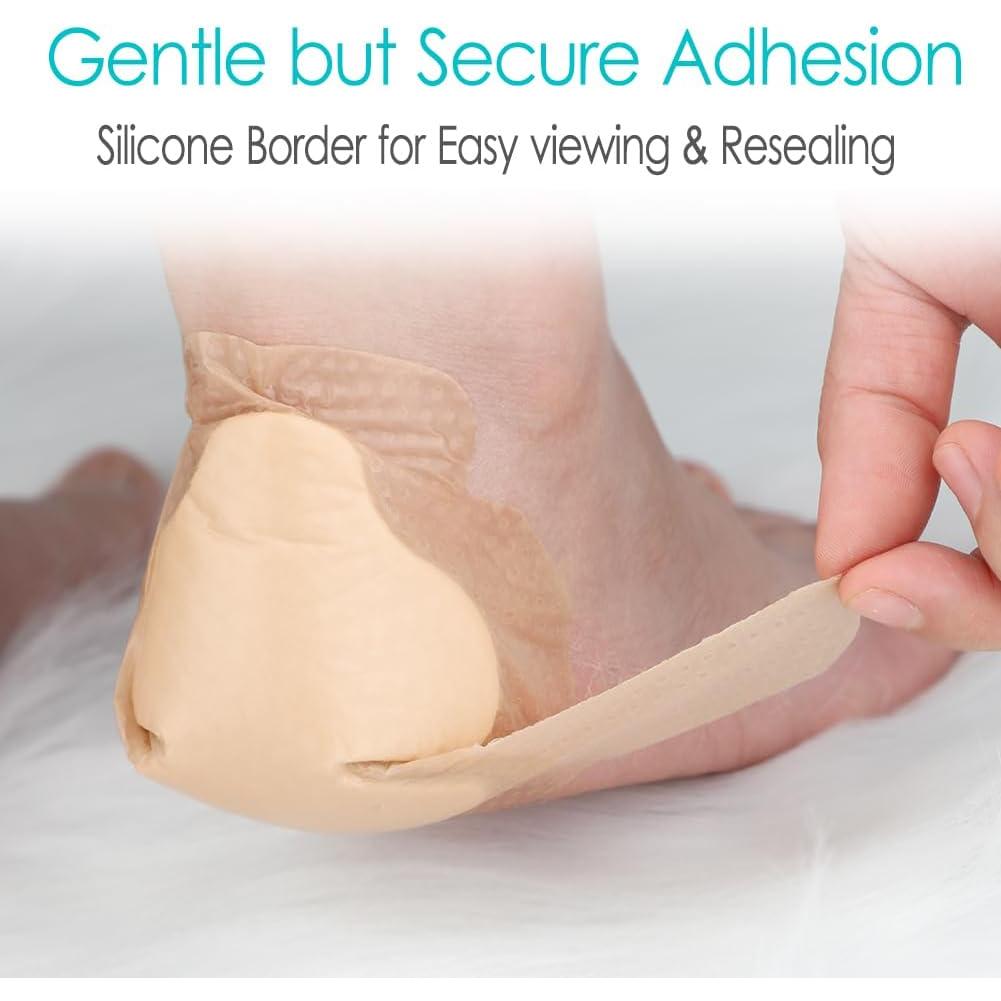 Vendaje de Espuma de Silicona POSTOP 12.7x20.3cm para Talón - Paquete de 2