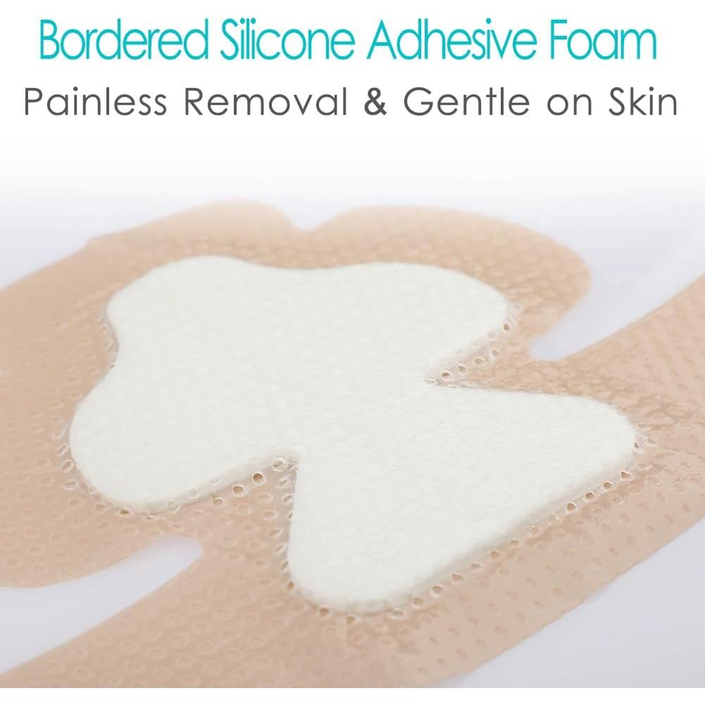 Vendaje de Espuma de Silicona POSTOP 12.7x20.3cm para Talón - Paquete de 2