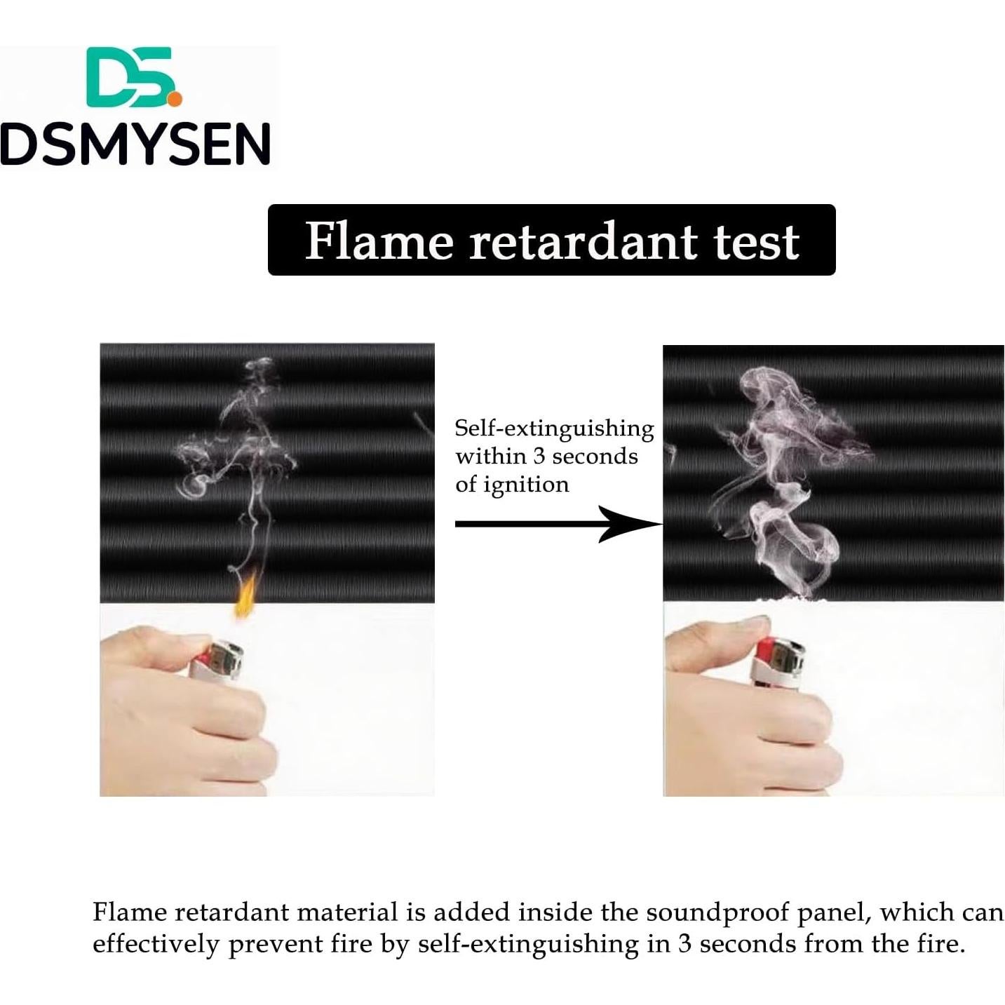 Paquete de 56 Paneles Acústicos DSMYDSEN 30.48x30.48 cm Negro
