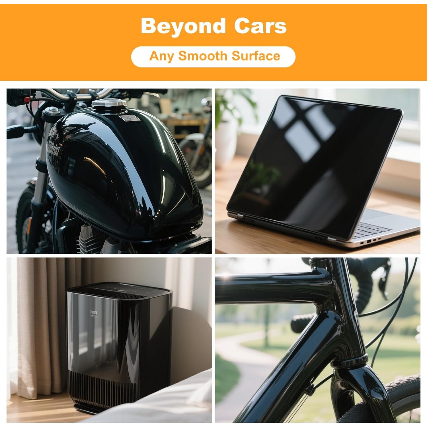 Vinilo Brillante Negro Piano Sarcry 1.52m x 0.30m para Autos