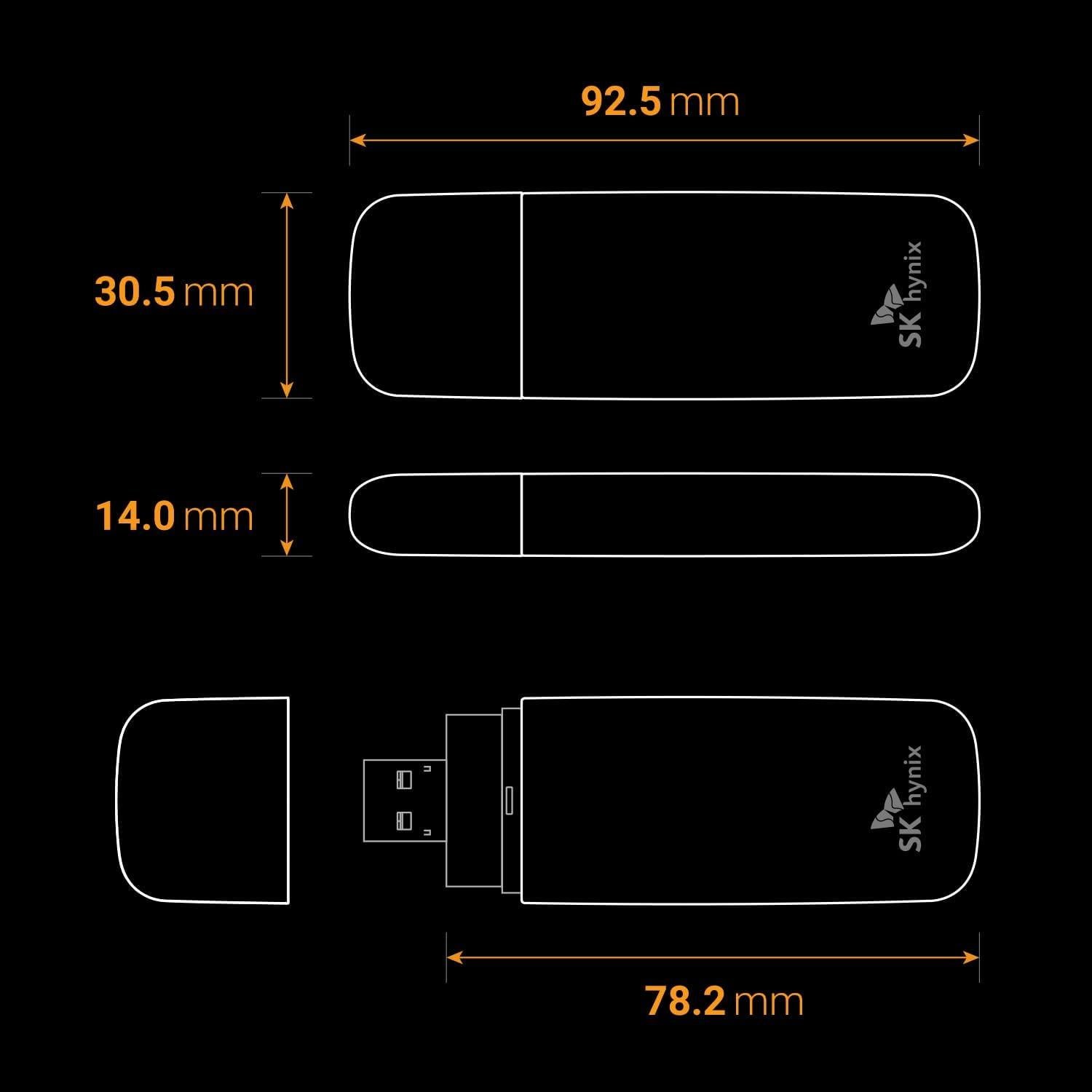 SSD Externo SK hynix Tube T31 2TB USB-A 3.2 Gen2 1000MB/s