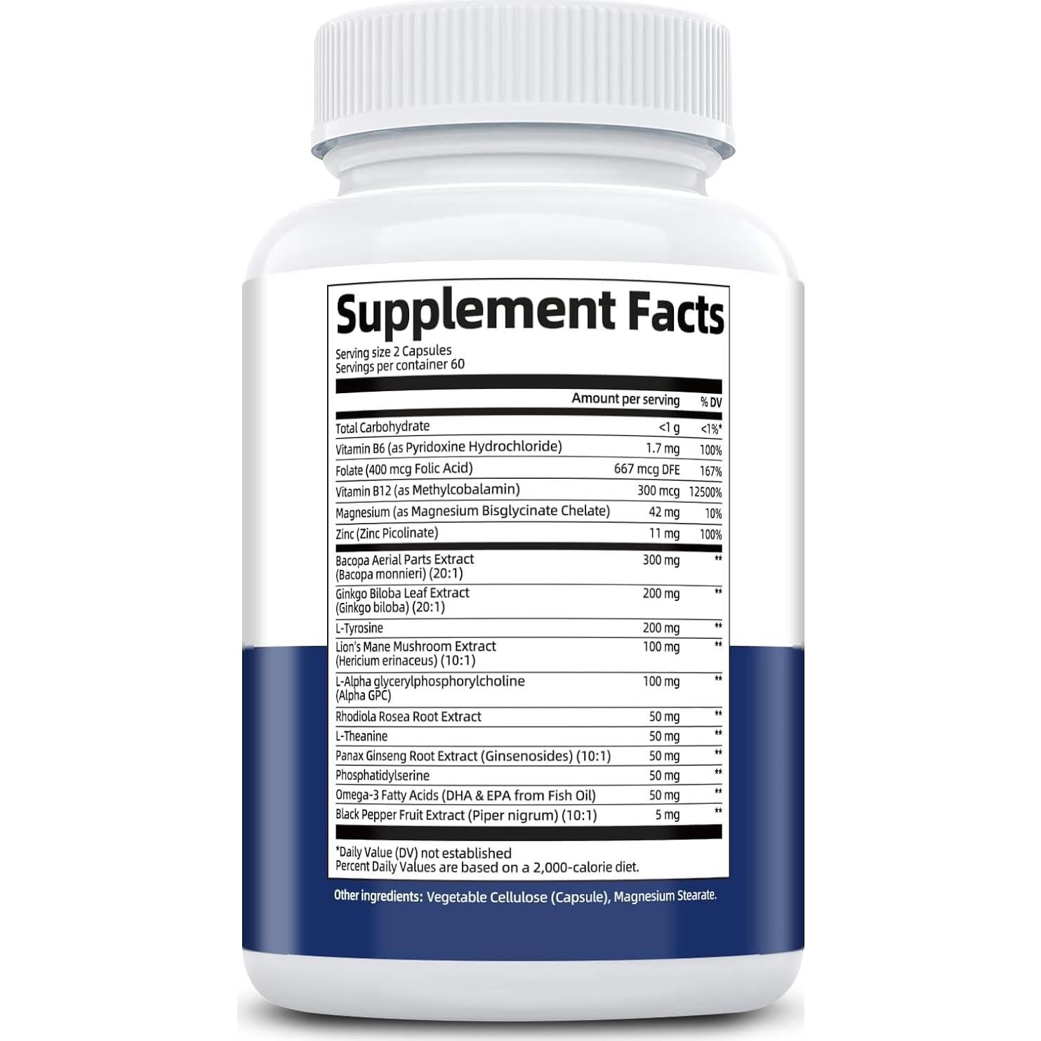 Suplemento Nootrópico Migcopat 120 Cápsulas - Memoria y Enfoque