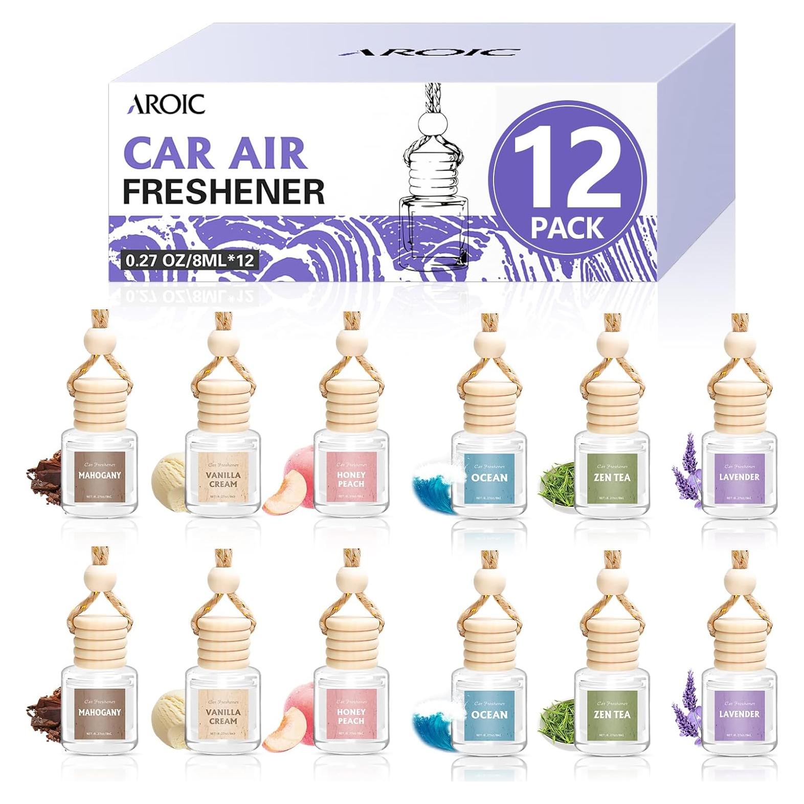 Ambientador de Auto AROIC 12 Pack, Difusor de Aceite Esencial