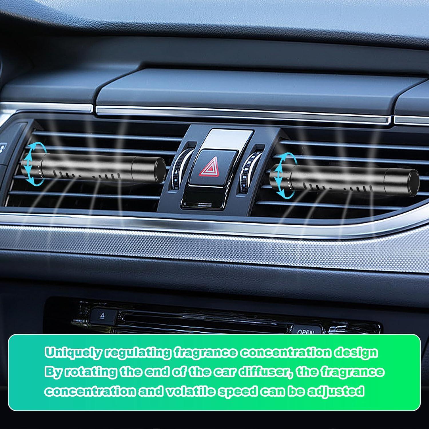 Paquete de 4 Clips Difusores Aromatizantes Auto Negro