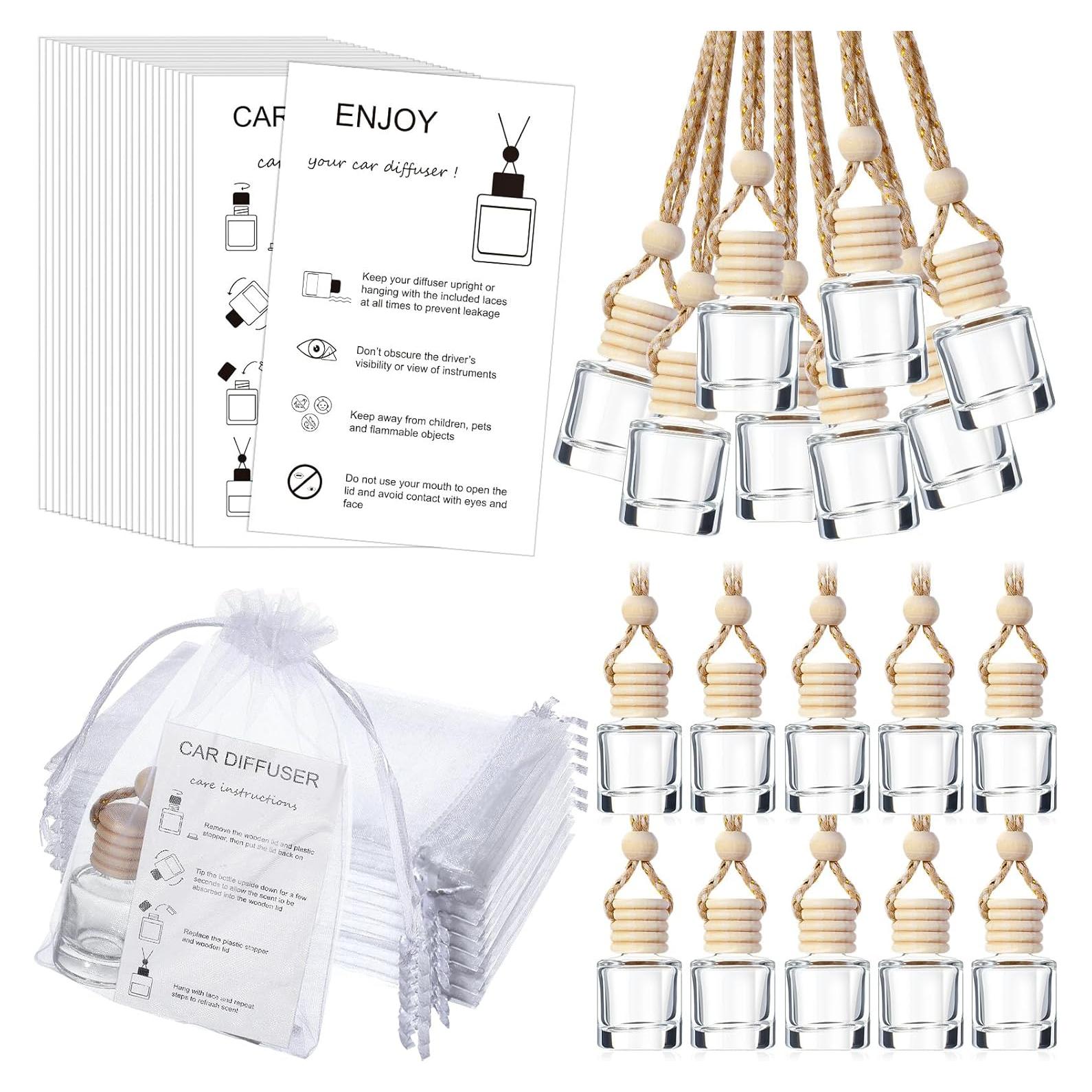 25 Botellas Difusoras de Aire Fresco Boao con Tarjetas y Bolsas