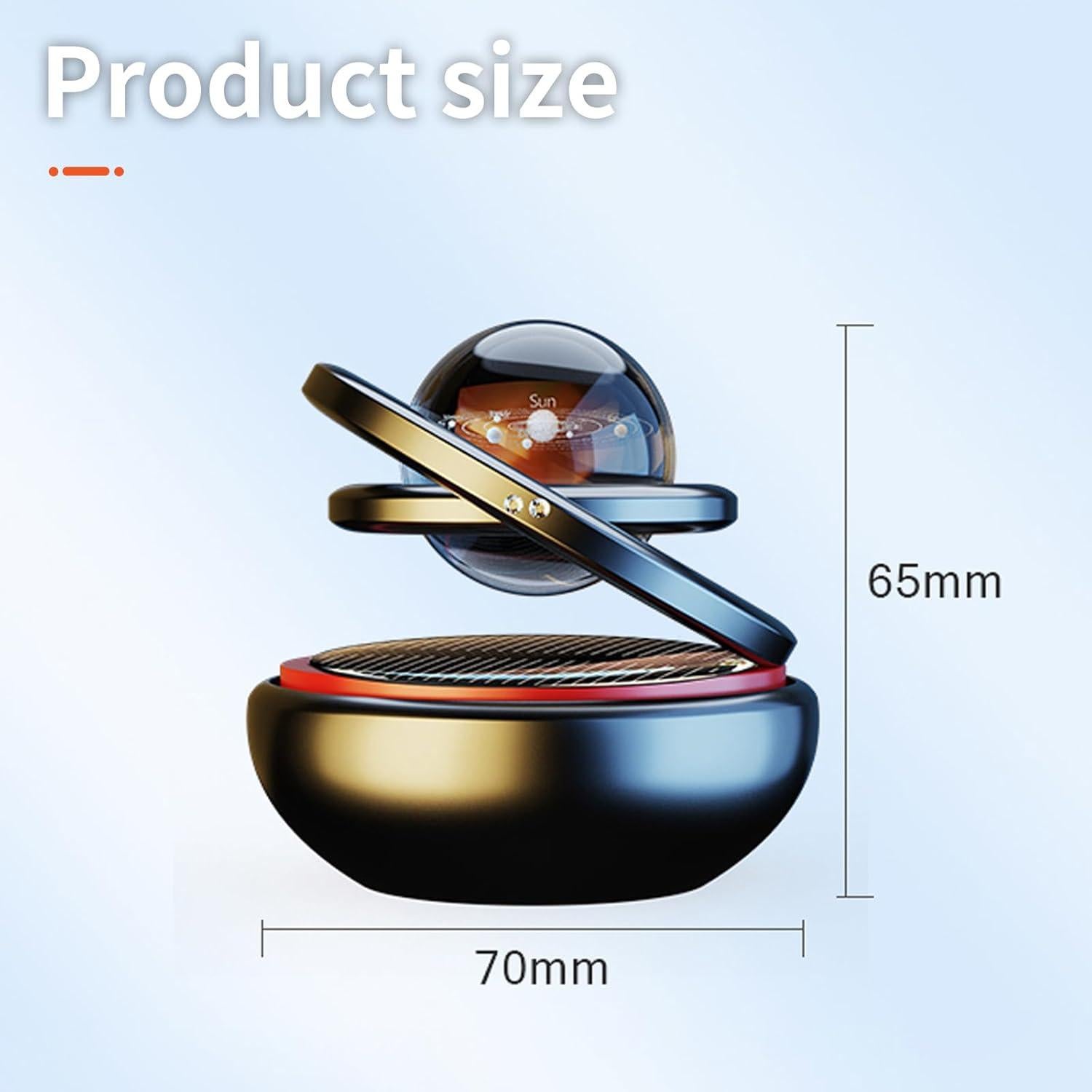 Ambientador de Auto Kwak QTT213 Solar Recargable Negro