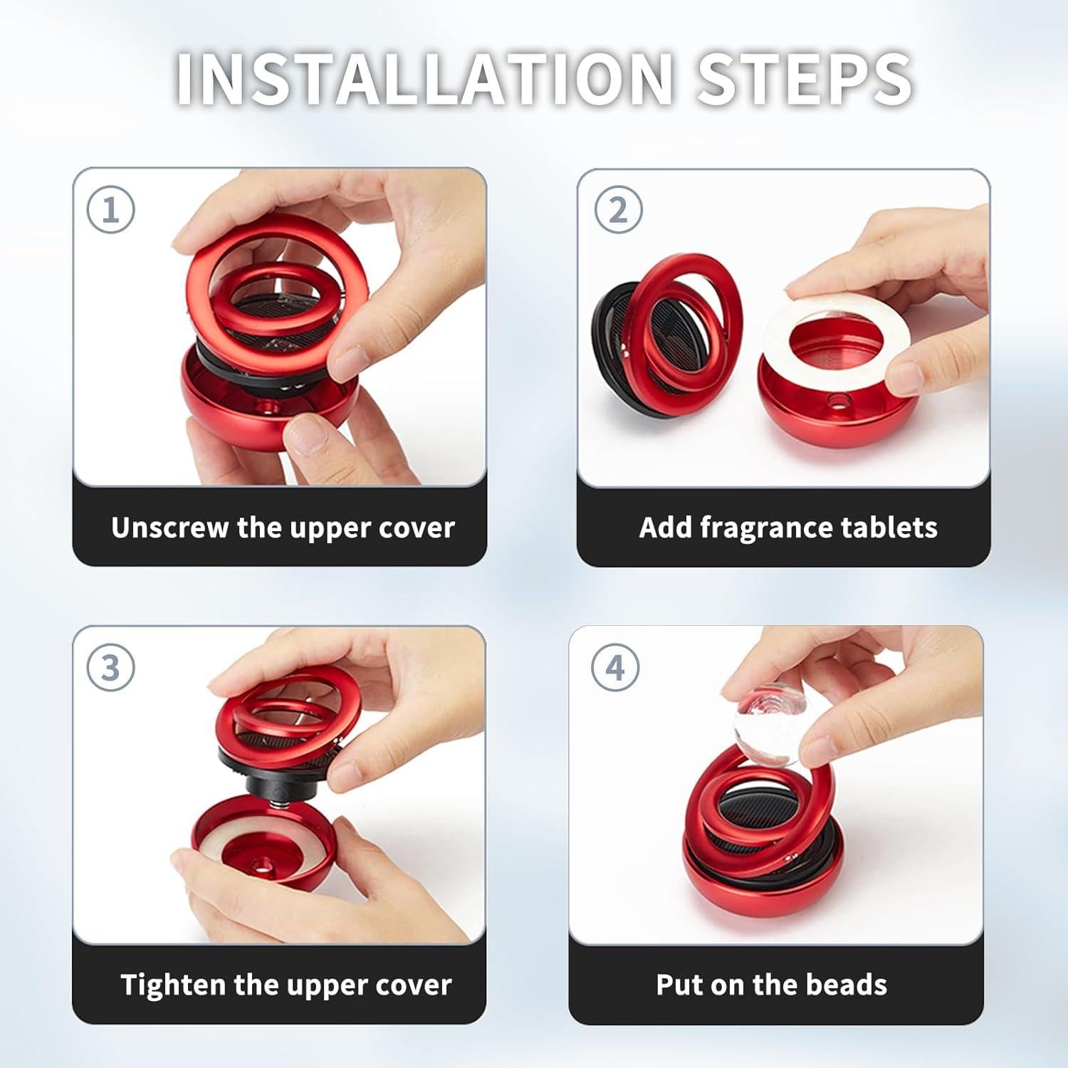 Ambientador de Auto Kwak QTT213 Solar Recargable Negro