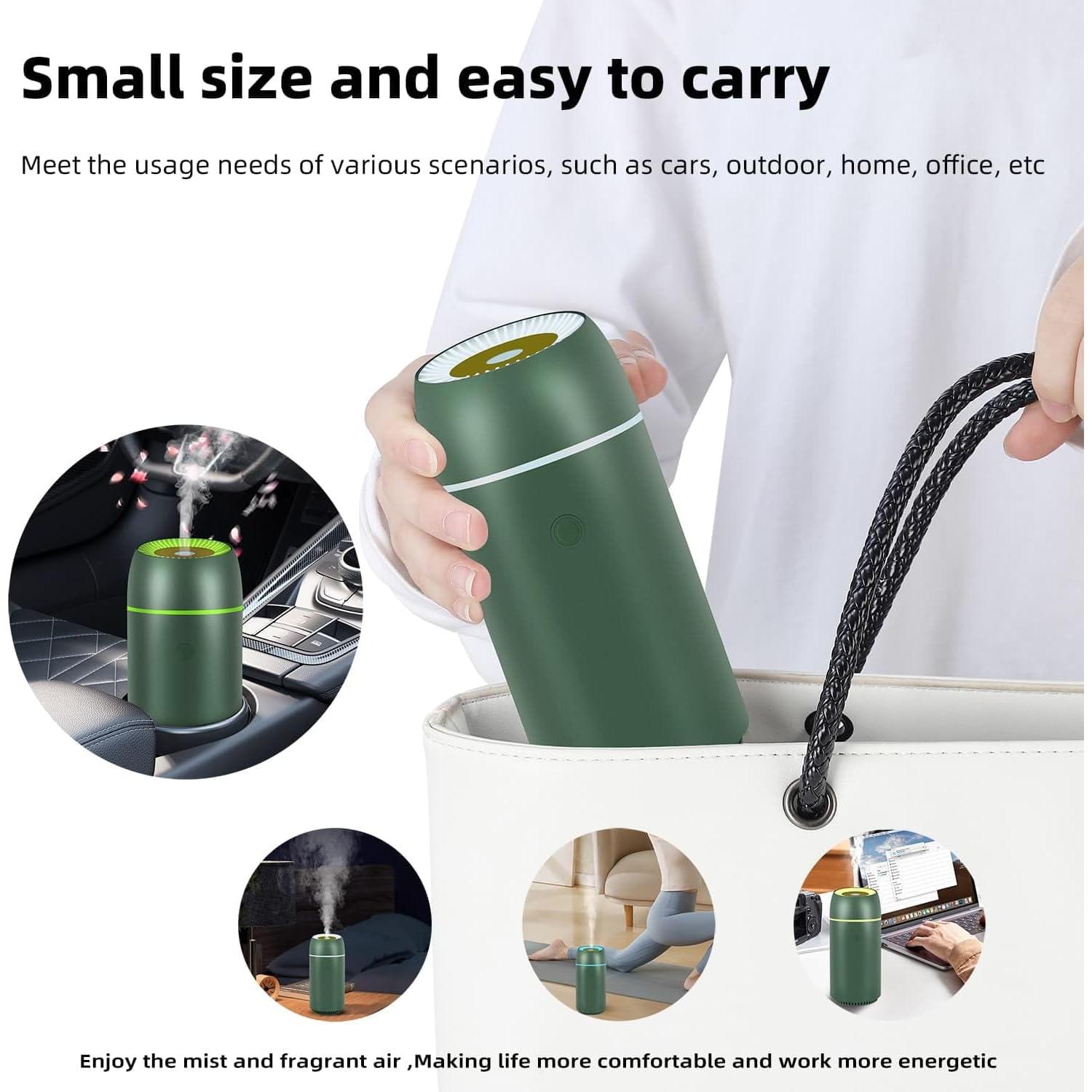 Difusor de Aromaterapia Szyuwolf Mini USB 100ml Verde