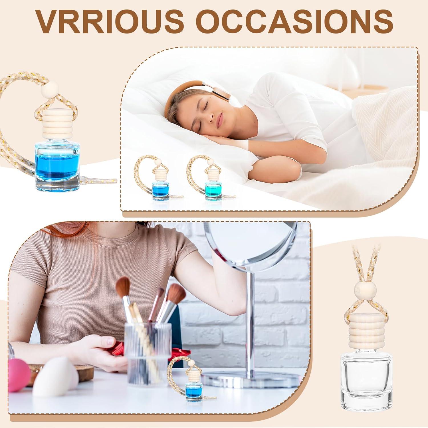 30 Botellas de Vidrio 8ml Difusor de Aire Fresco para Coche