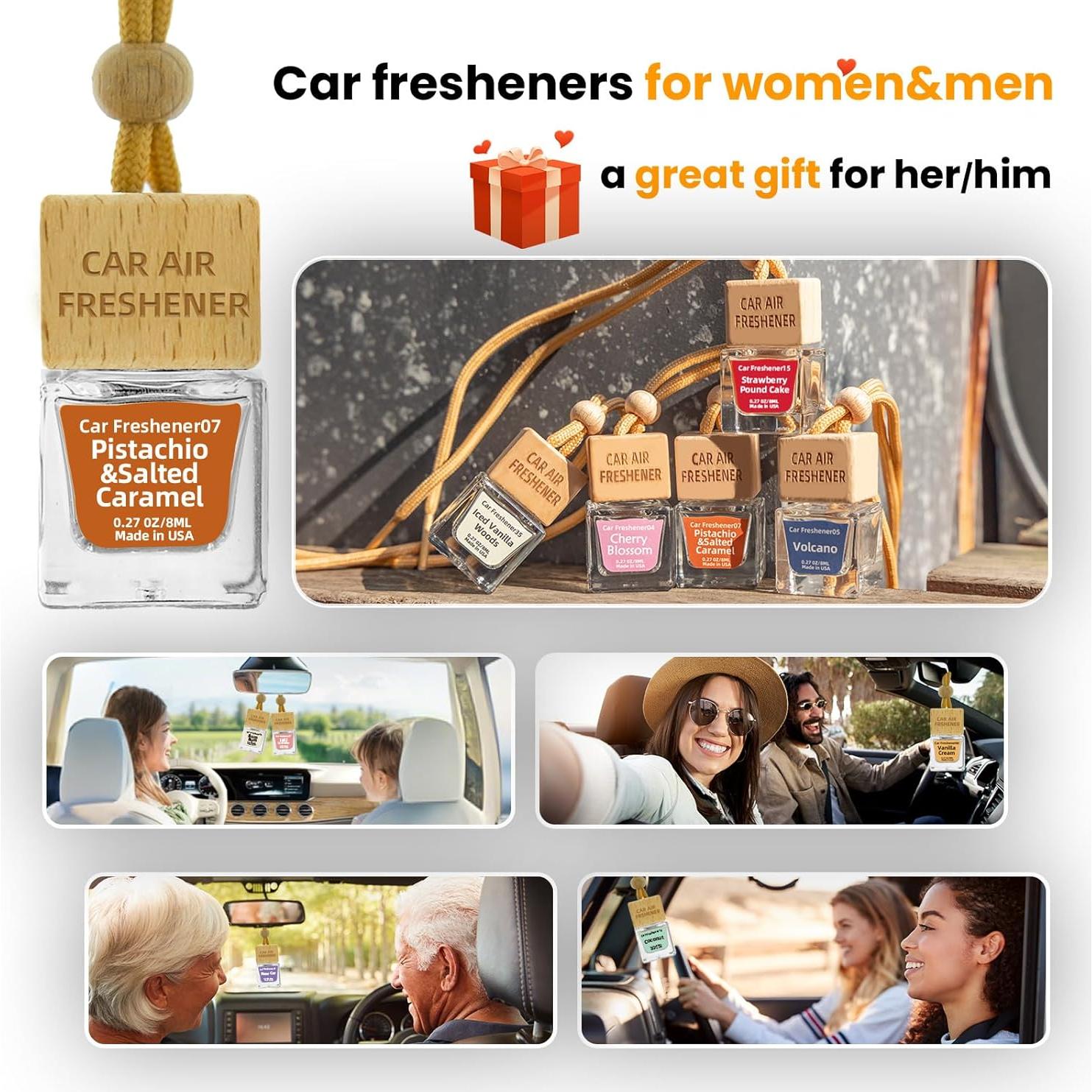 Ambientador de Auto Colgante Bayrumber - Aceite Esencial 2 Pzs