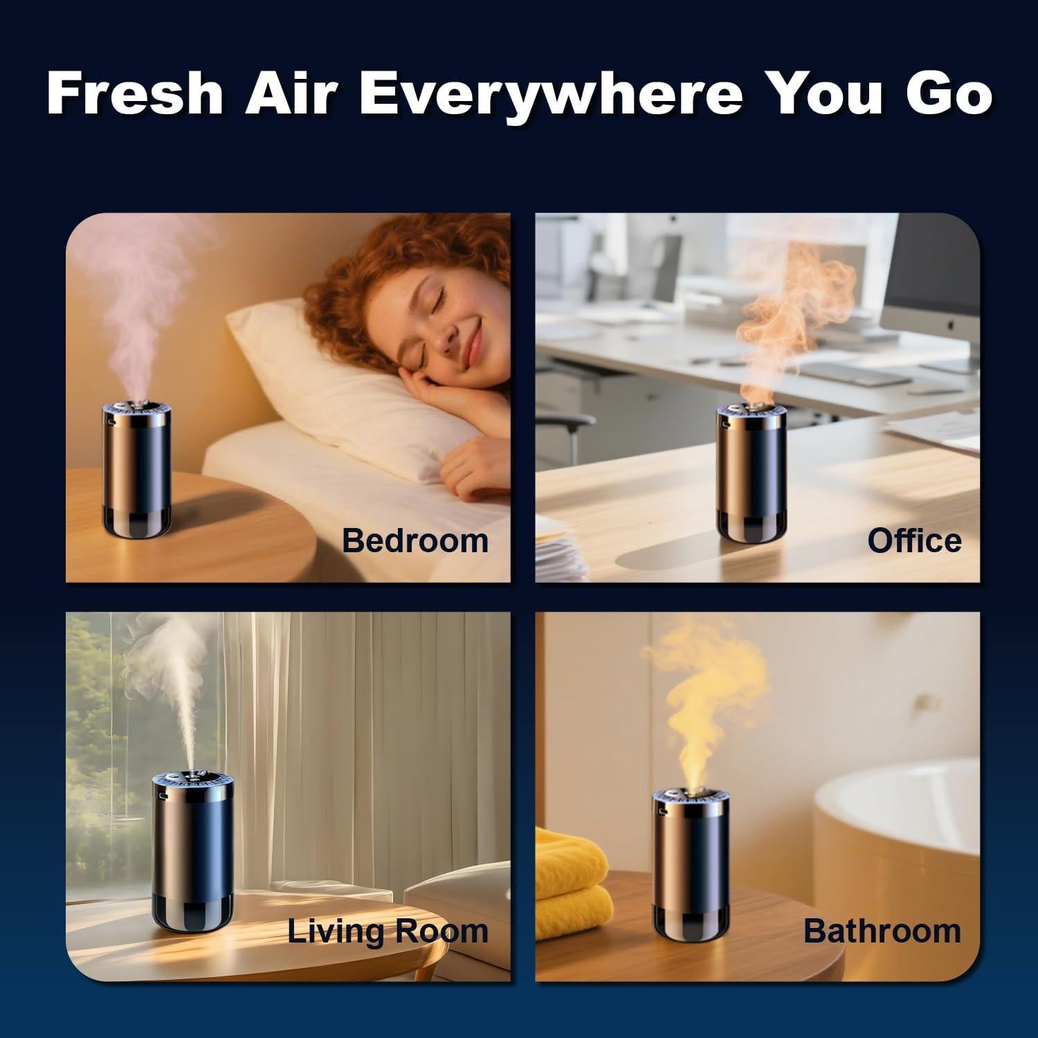 Ambientador de Aire Inteligente para Coche PYXOND 50ml 5 Modos