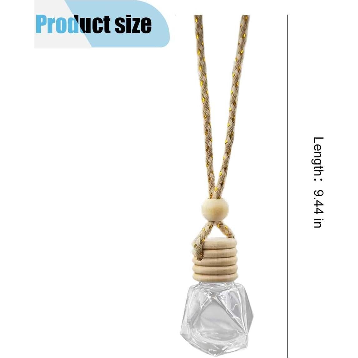 5 Ambientadores de Auto Colgantes LHDOS - Difusor de Vidrio 8ml