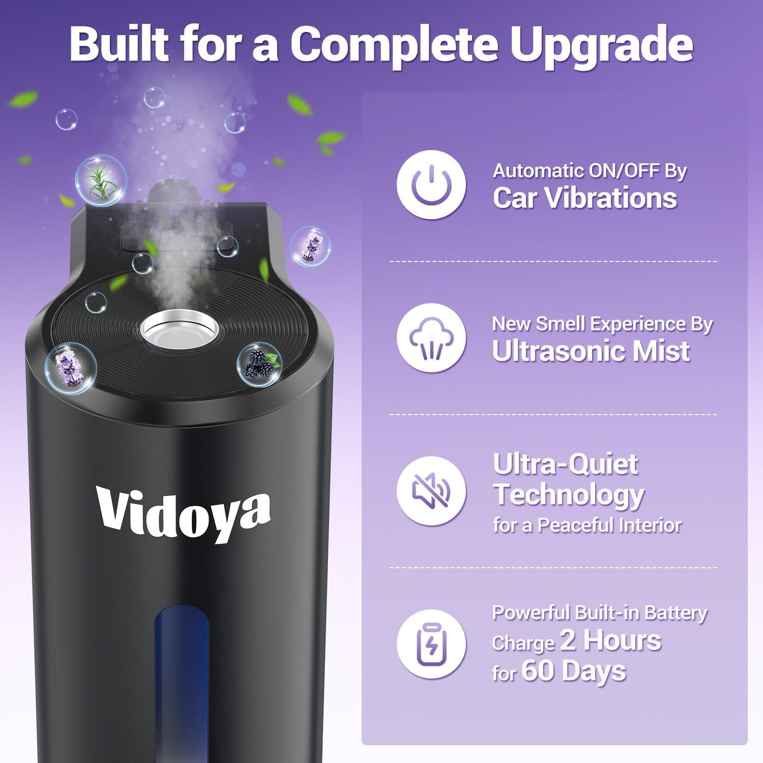 Ambientador de Aire para Auto Vidoya, Difusor Inteligente Negro