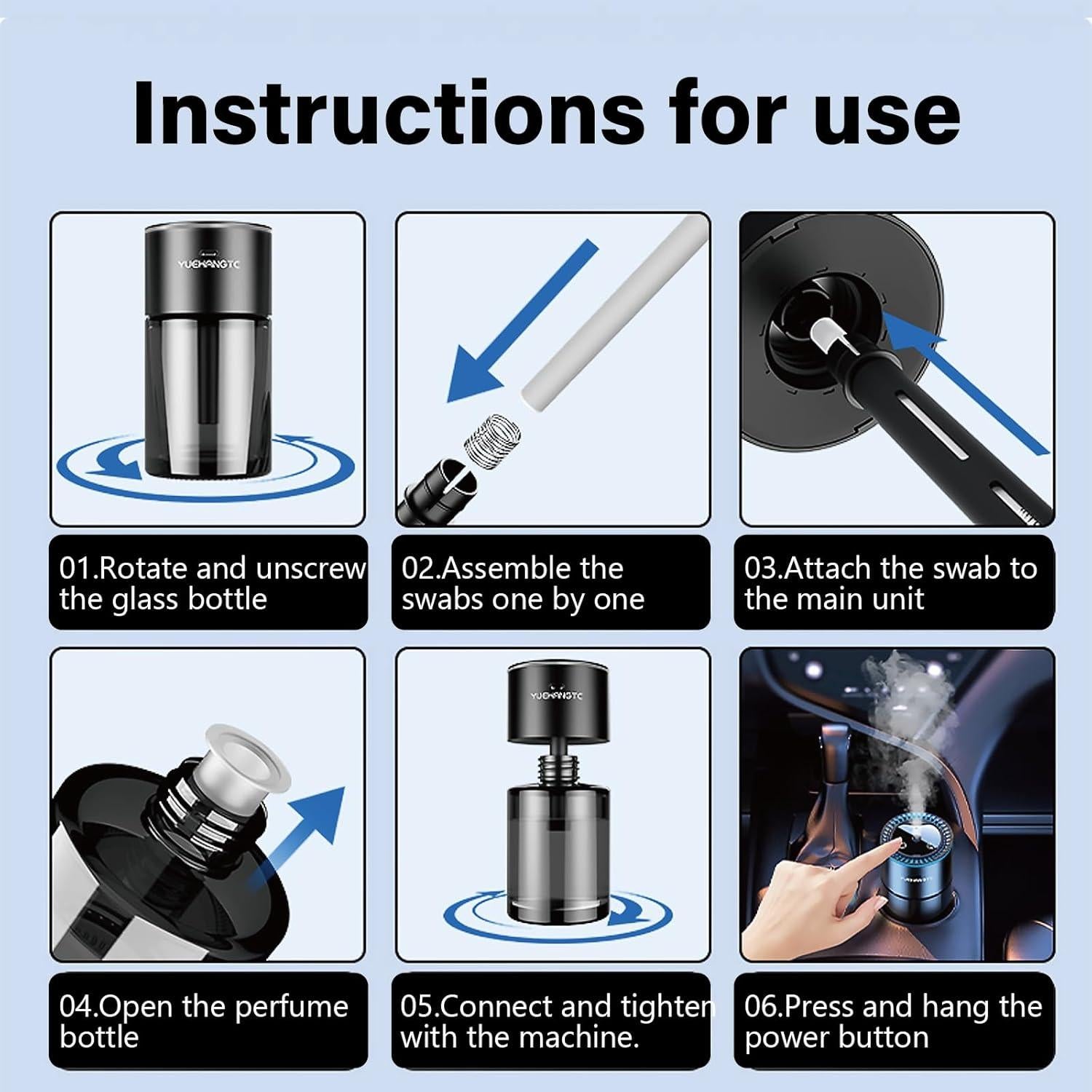 Ambientador de Aire Inteligente LWW Océano 180ml 3 Modos