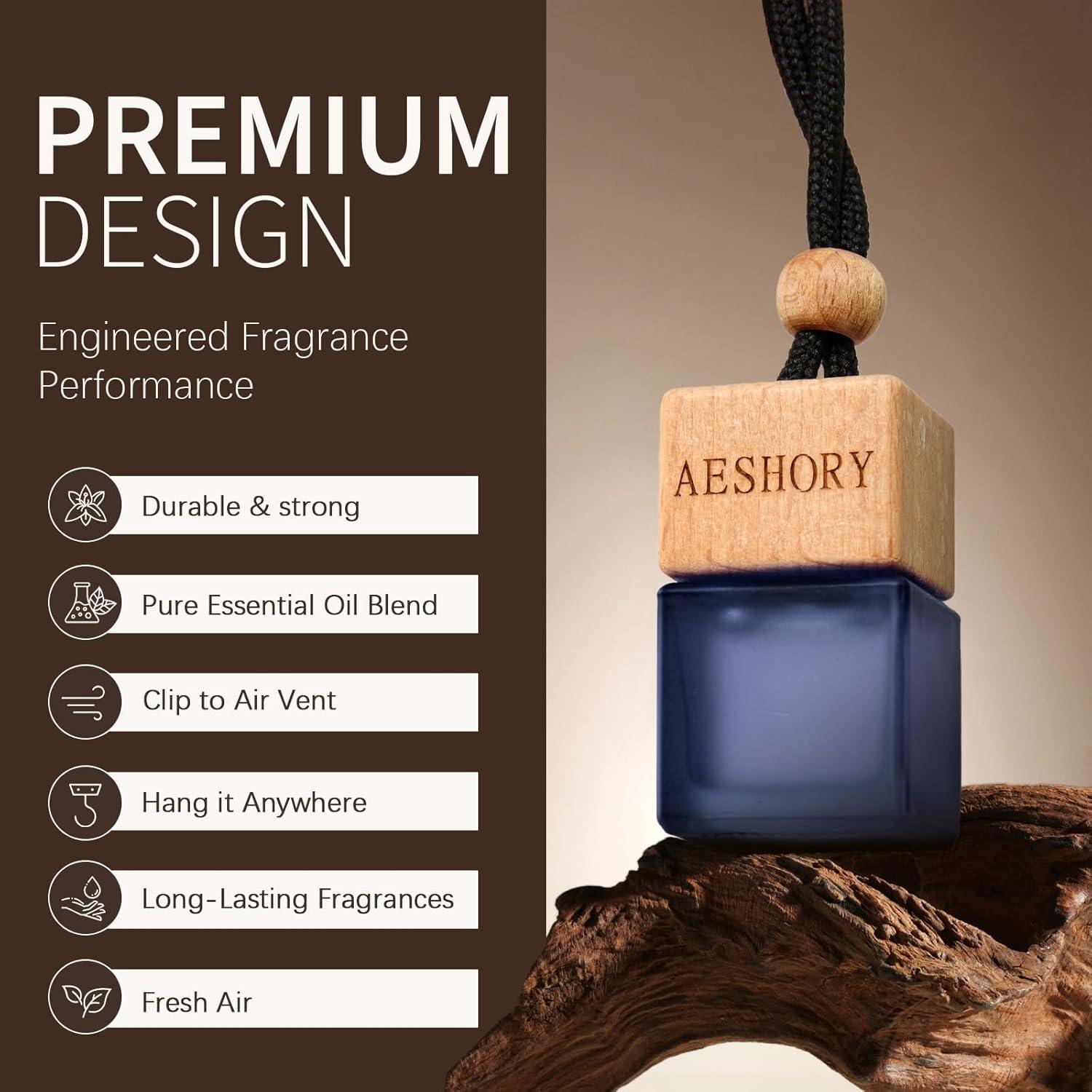 Ambientador de Auto Aeshory Colgante 3 Pack - Sándalo, Teakwood y Colonia