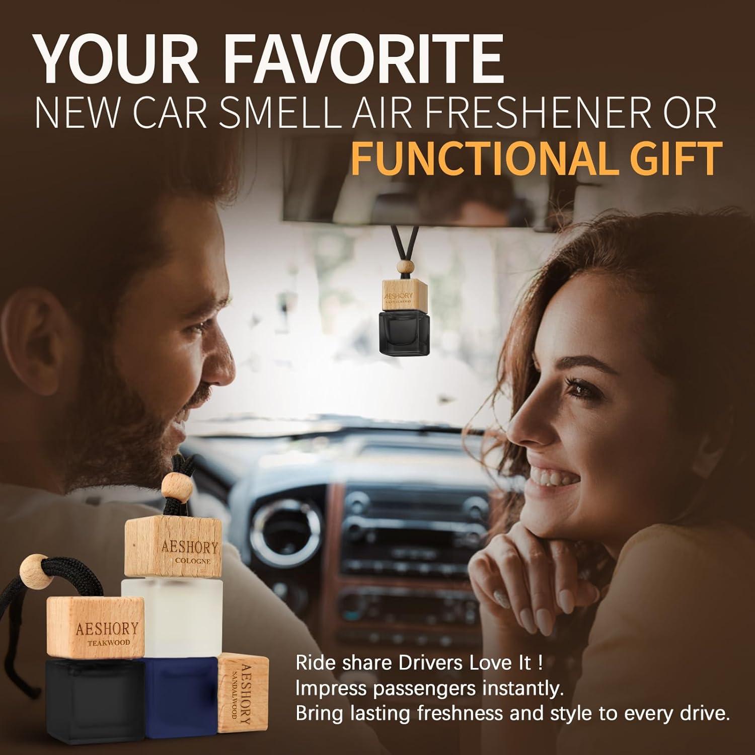 Ambientador de Auto Aeshory Colgante 3 Pack - Sándalo, Teakwood y Colonia