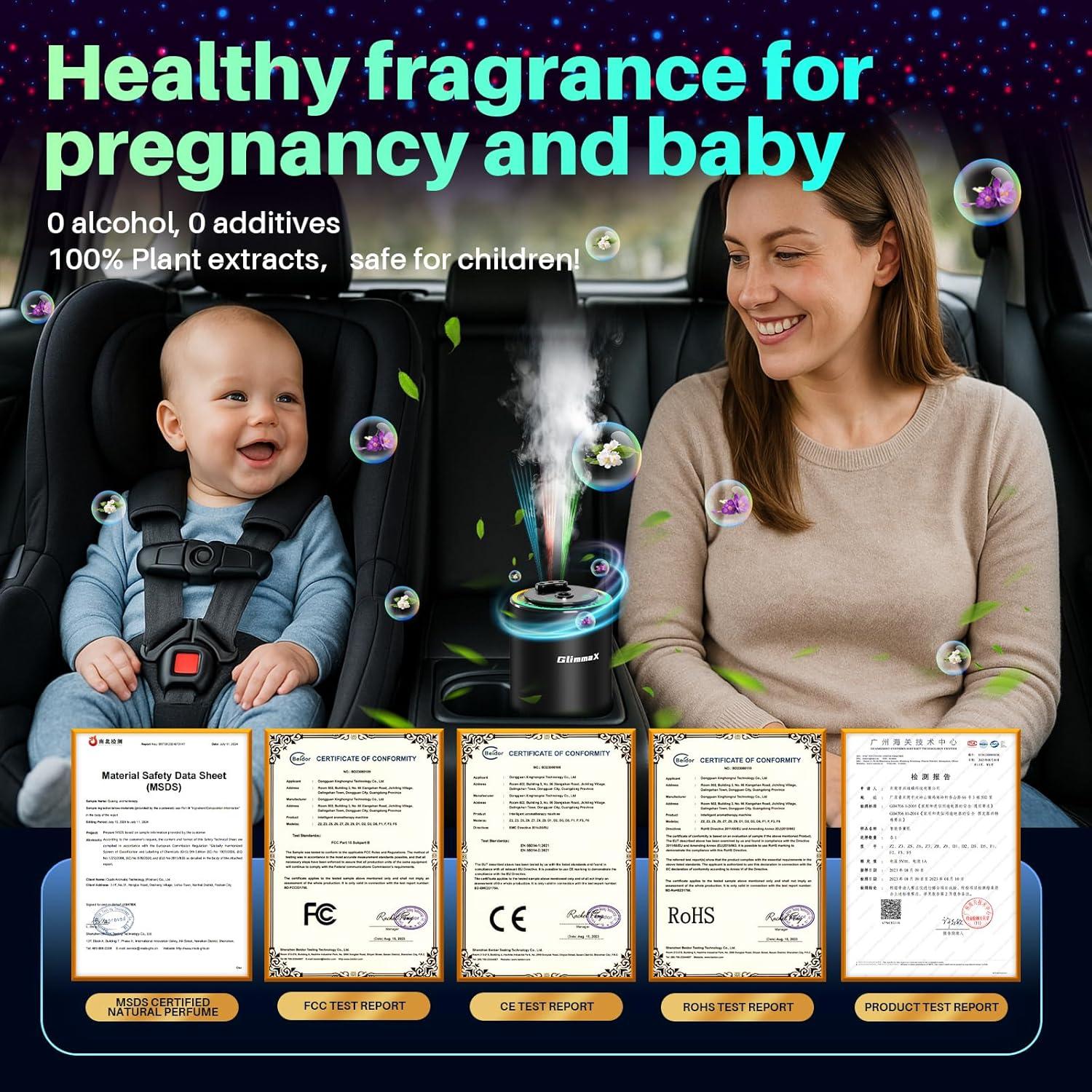 Ambientador de Aire Inteligente GlimmaX Negro 50ml con Nebulización AI