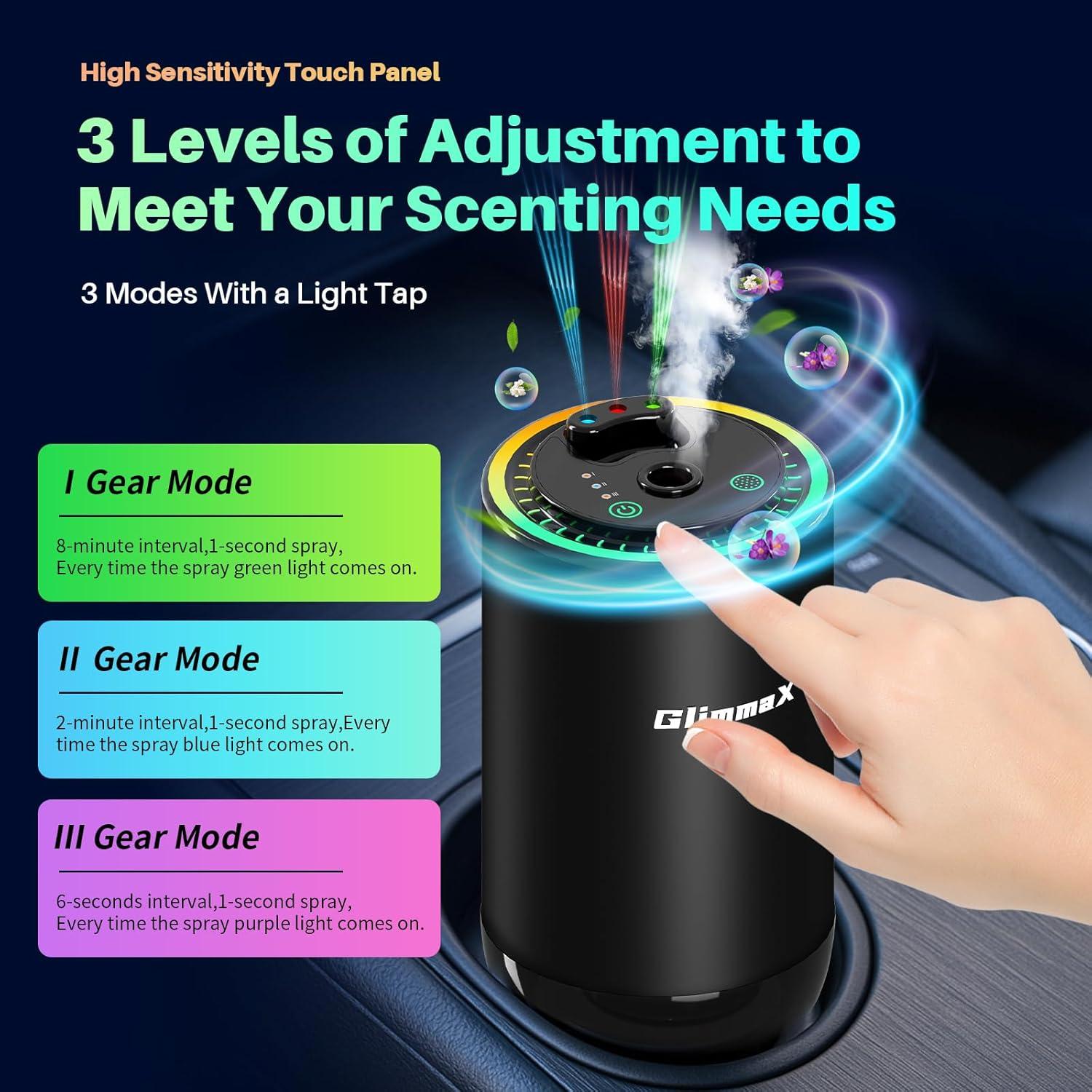 Ambientador de Aire Inteligente GlimmaX Negro 50ml con Nebulización AI