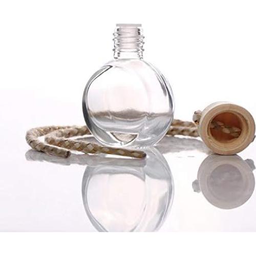 10 Botellas de Perfume Colgantes 8ml USRommaner con Tapa de Madera