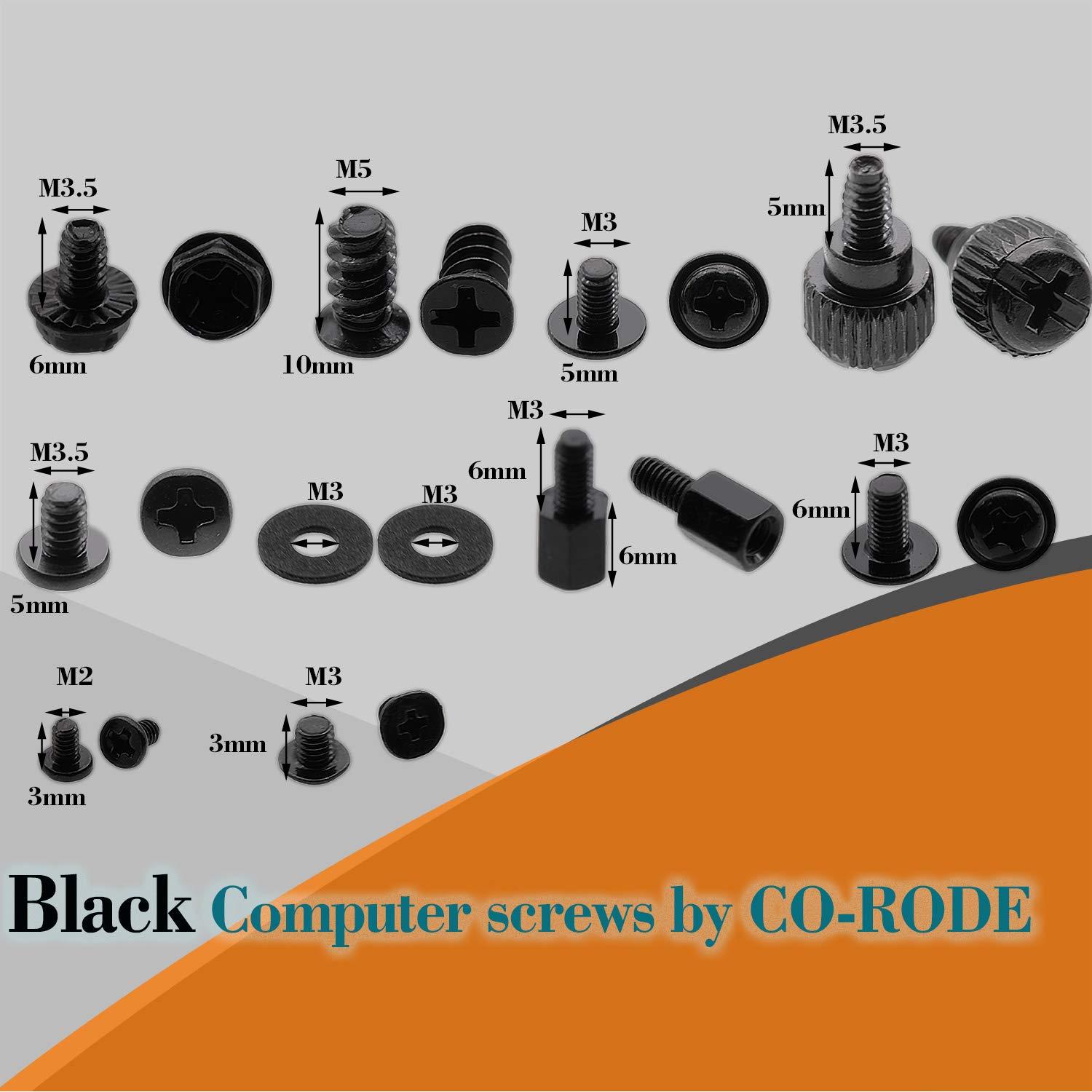 Kit de 340 Tornillos de Computadora CO-RODE - Placa Base, SSD, Ventilador