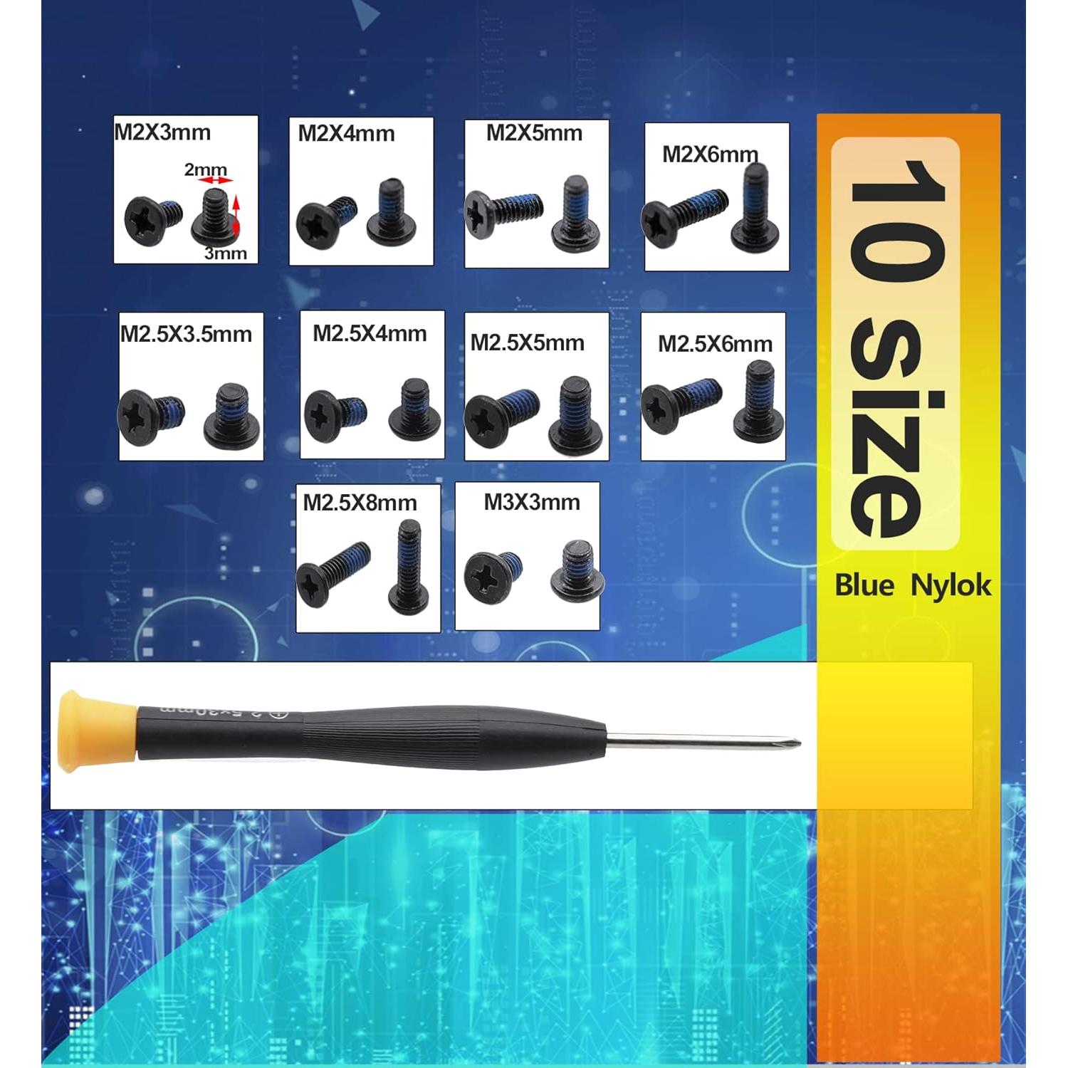 Kit de Tornillos para Laptop CO-RODE 551 Piezas con Destornillador