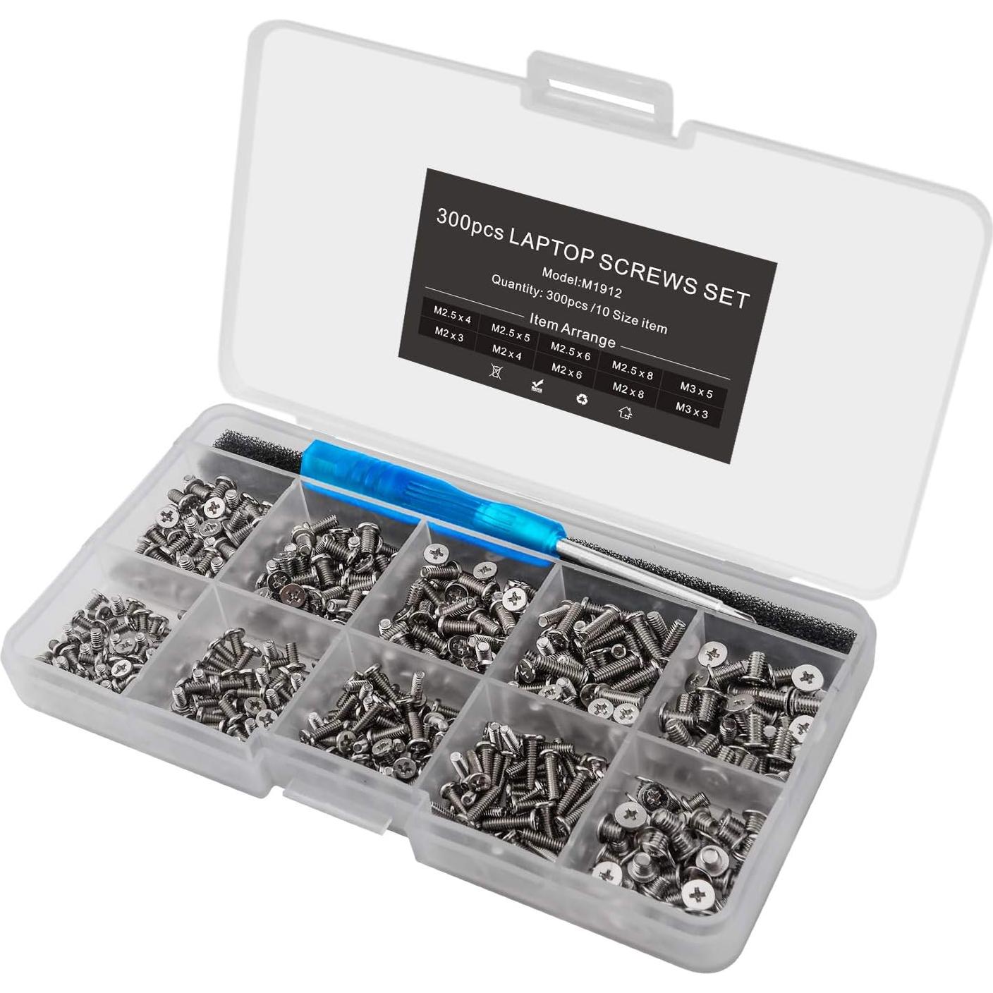 Kit de Tornillos para Laptop Mcsher 500 Piezas Phillips