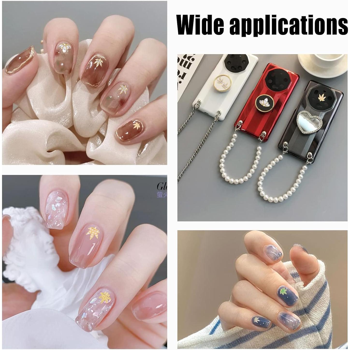 35 Piezas Accesorios para Uñas Arricraft - Rhinestones Hoja de Arce