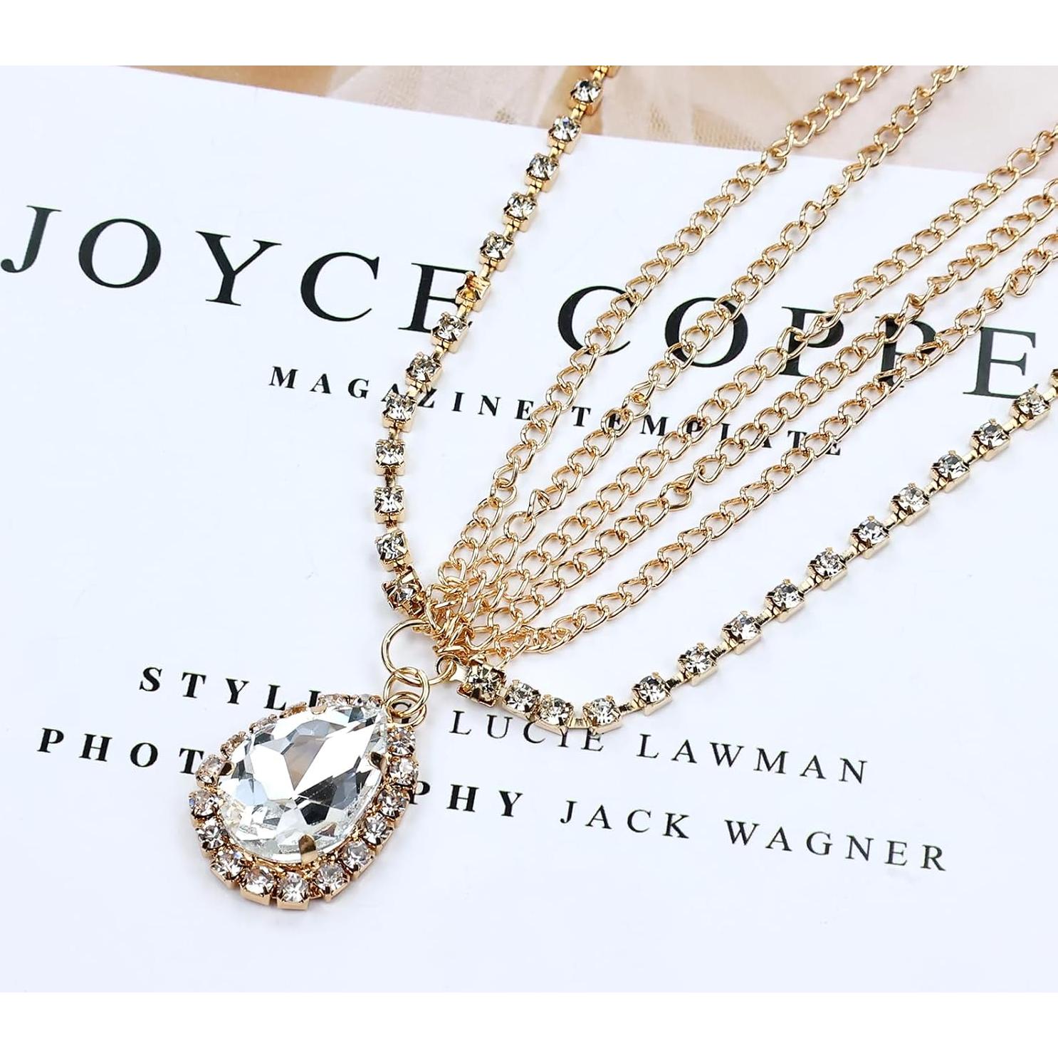 Cadenas de Cabeza Doradas Dizila - 8 Piezas Boho con Strass