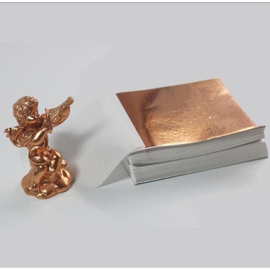 Hojas de Cobre 100 Unidades 8x8 cm para Manualidades y Decoración