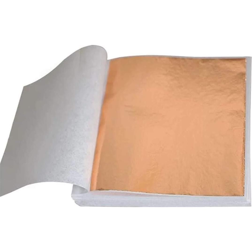 Hojas de Cobre 100 Unidades 8x8 cm para Manualidades y Decoración
