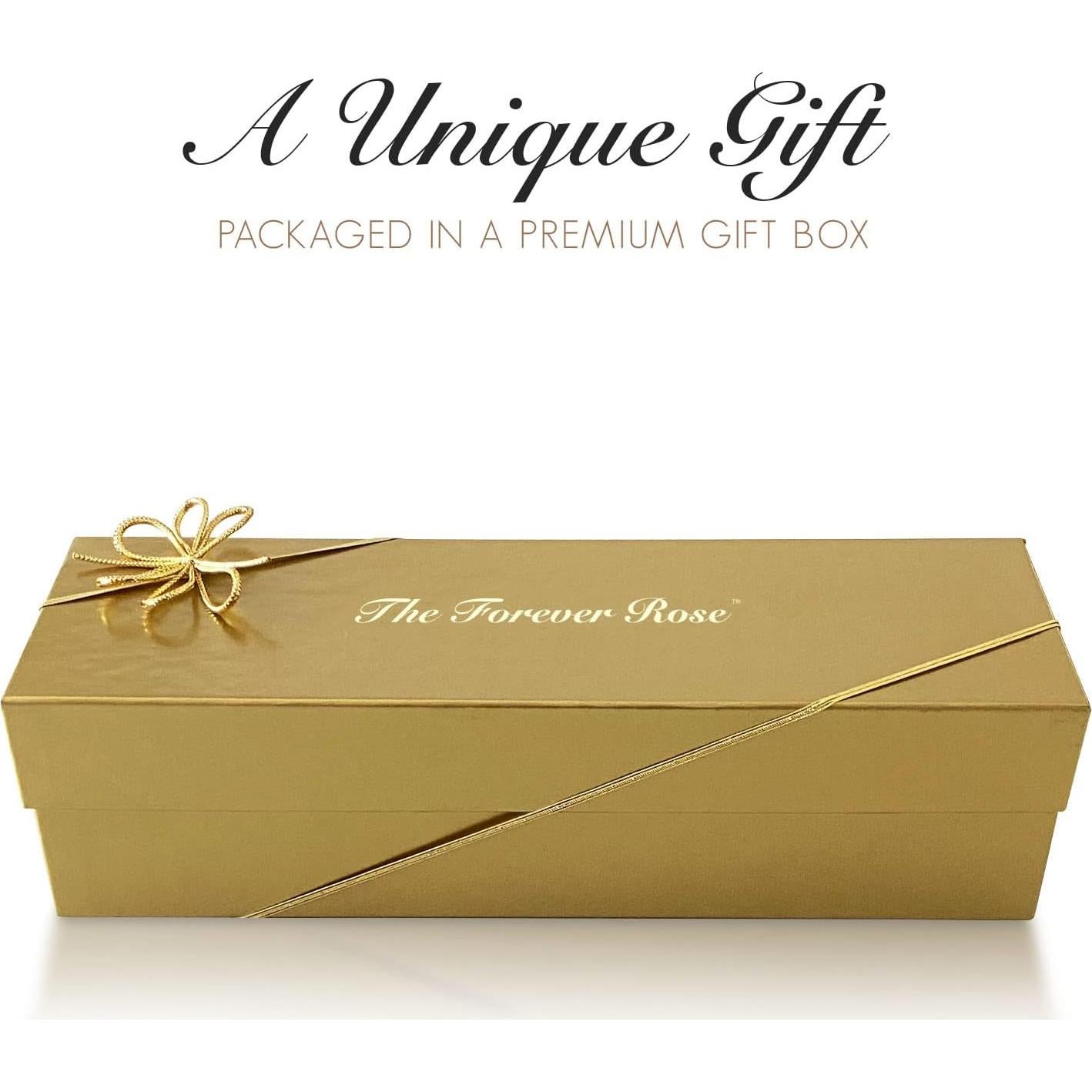 Rosa Eterna de Oro 24K - Esmeralda de Mayo en Caja de Regalo