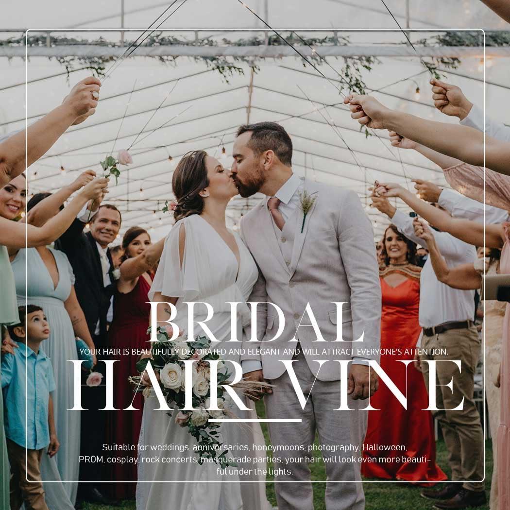 Diadema de Flores Dorada ASOOLL para Novias y Damas de Honor