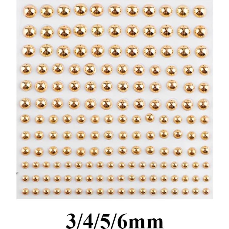 Calcomanías Falsas de Piercing Labial QUUPY - 2 Hojas Doradas