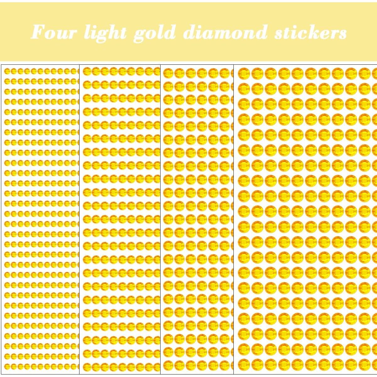 Stickers de Rhinestone Autoadhesivos Jacnkb - 1799 Piezas 3-6mm