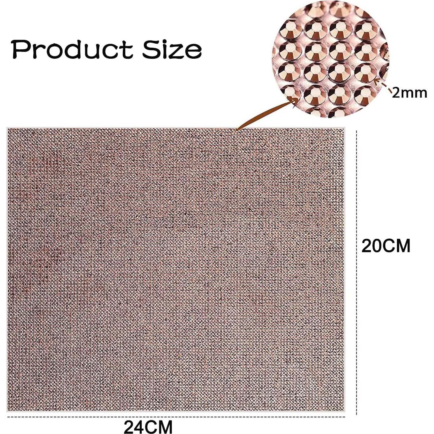 Hoja de Strass Brillante IRIVER BLANK 24x20cm Oro Rosa