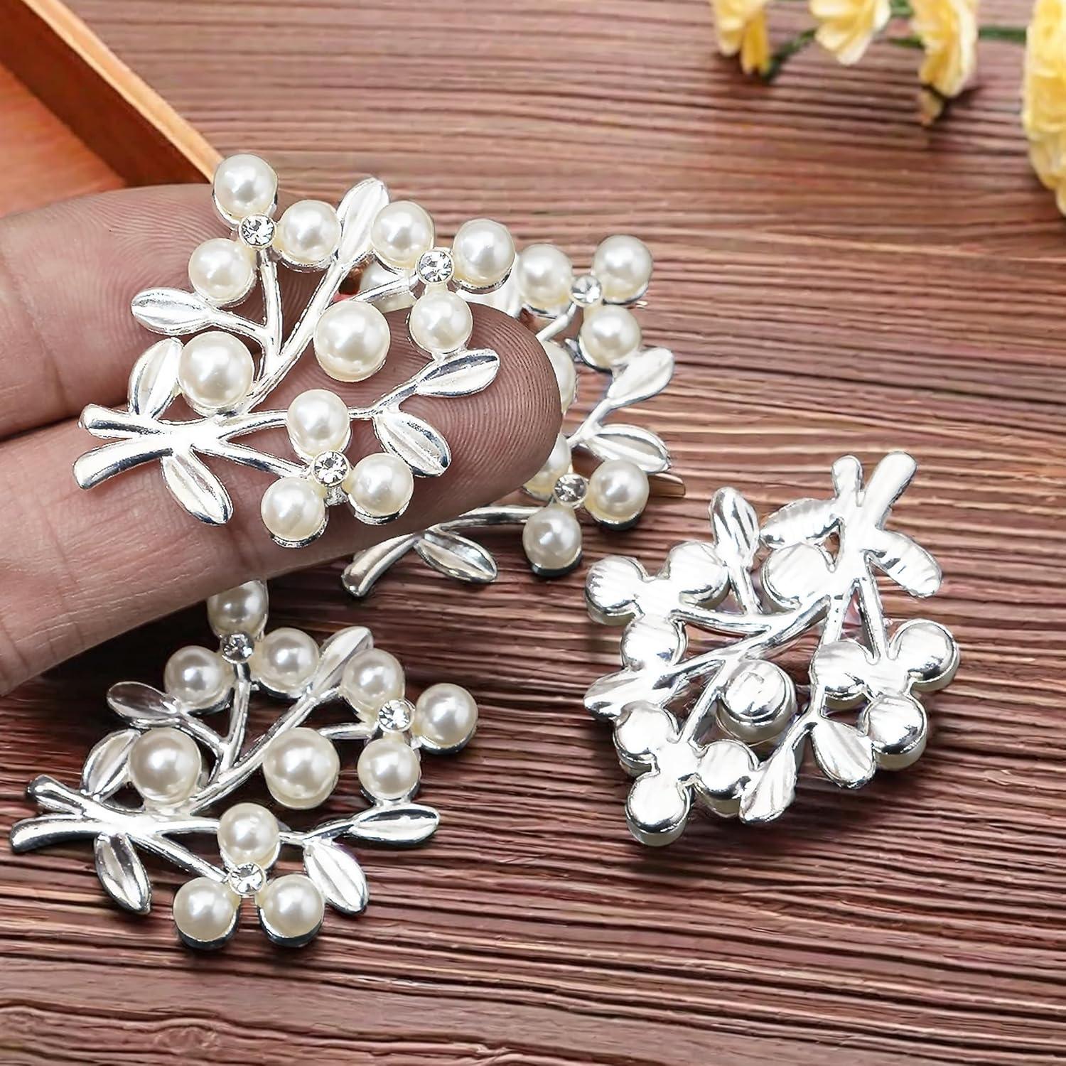 36 Piezas Adorno de Hoja con Rhinestone Oro Rodvanvo