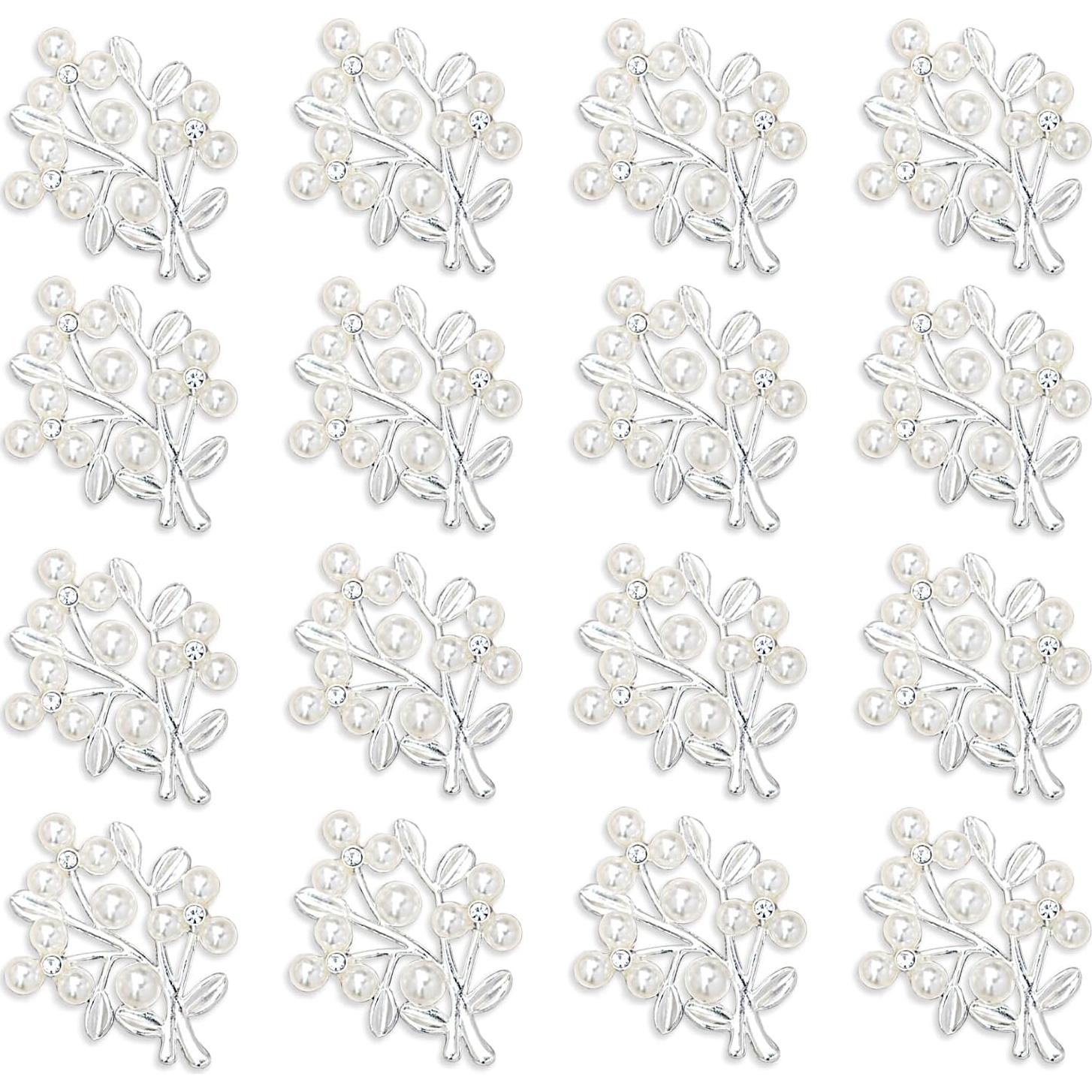 36 Piezas Adorno de Hoja con Rhinestone Oro Rodvanvo