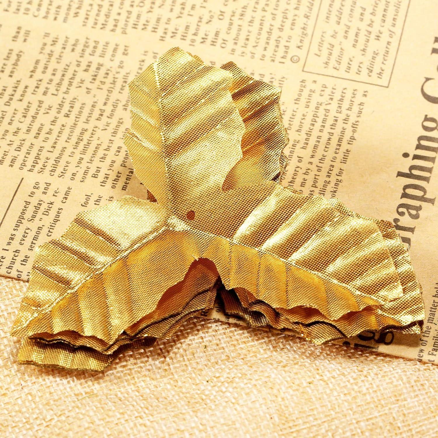 Hojas Artificiales de Seda Dophee 50 Pcs Oro Rosa Decoración