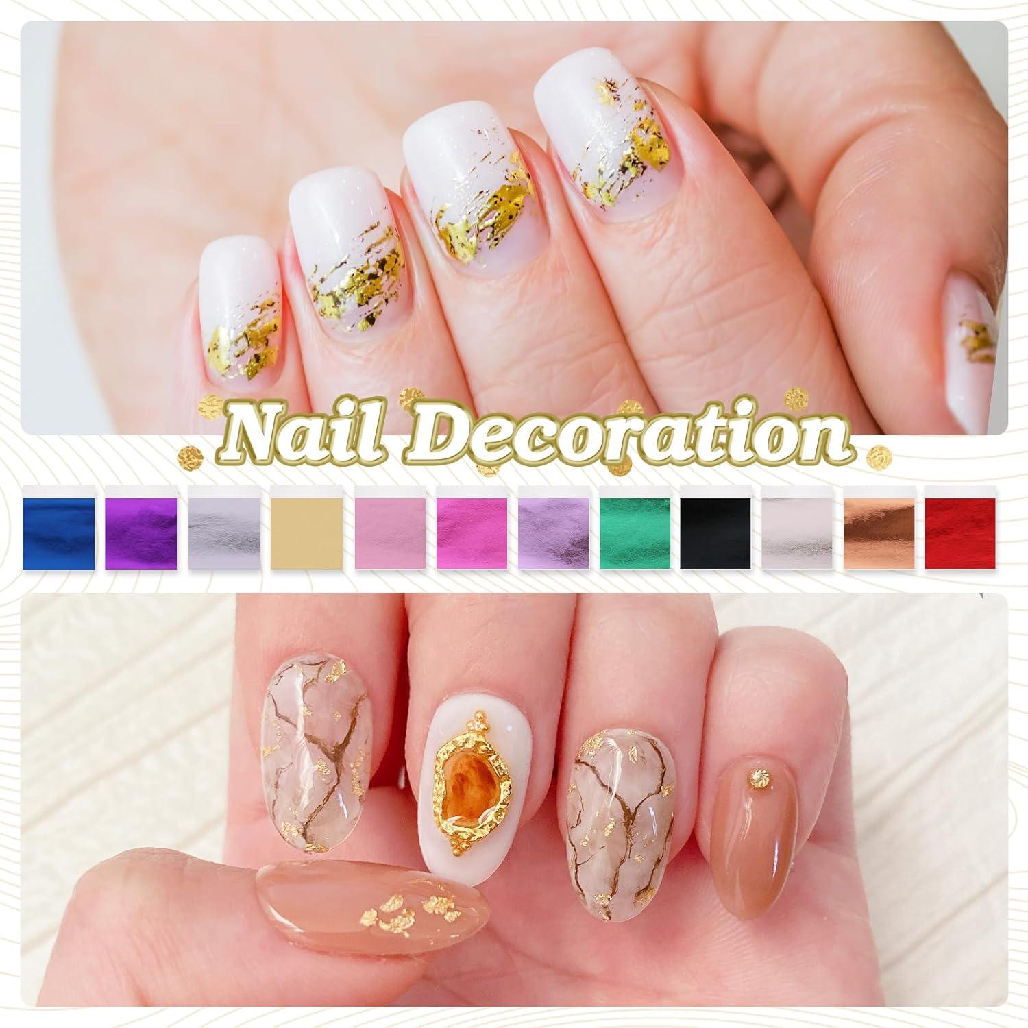 Set de 120 Hojas de Oro Metálicas para Manualidades - 12 Colores