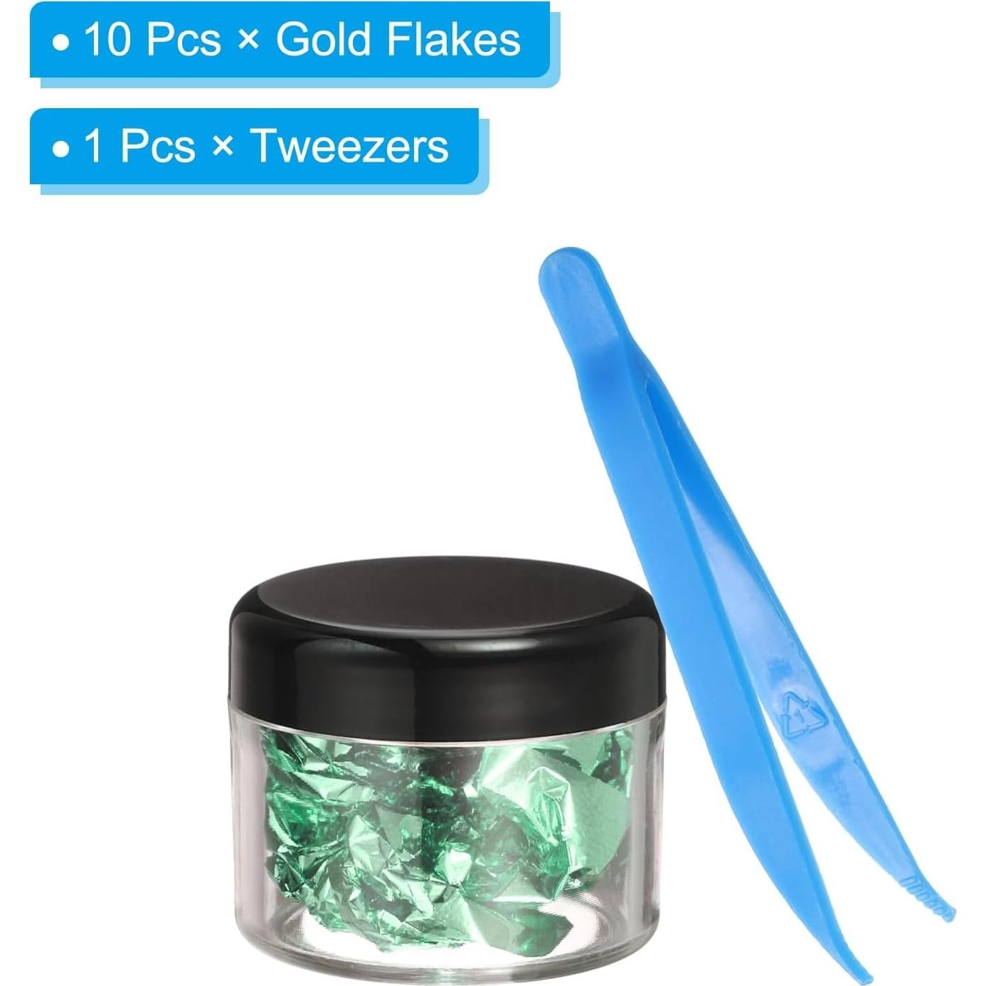 Hojuelas de Oro PATIKIL para Resina 10 Botellas 10g Turquesa