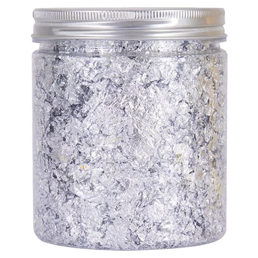 Copos de Hoja de Oro Aoktorkit 10g Decorativos Plata